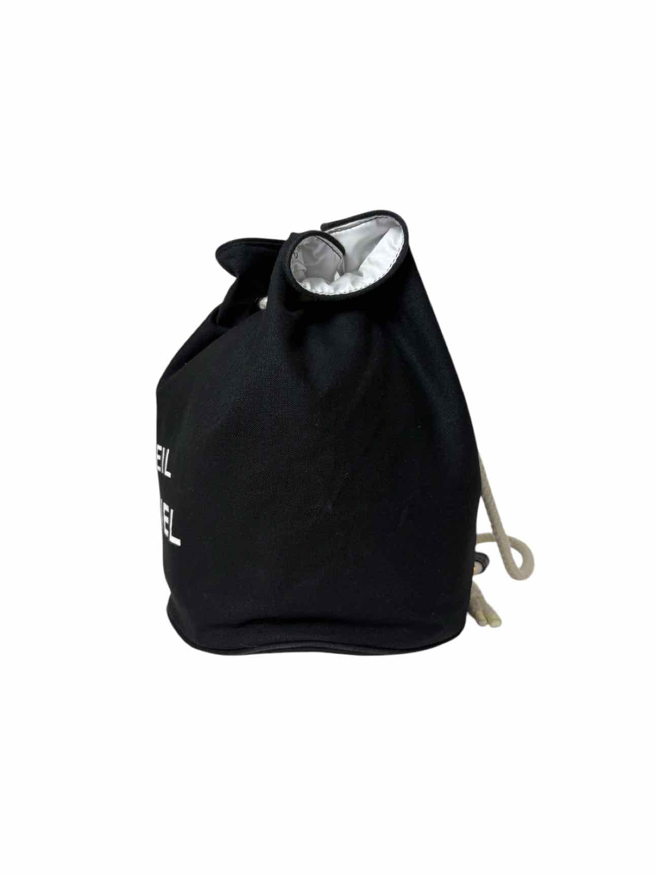 Chanel Soleil Drawstring Fabric Bucket Bag Purse - Image 2