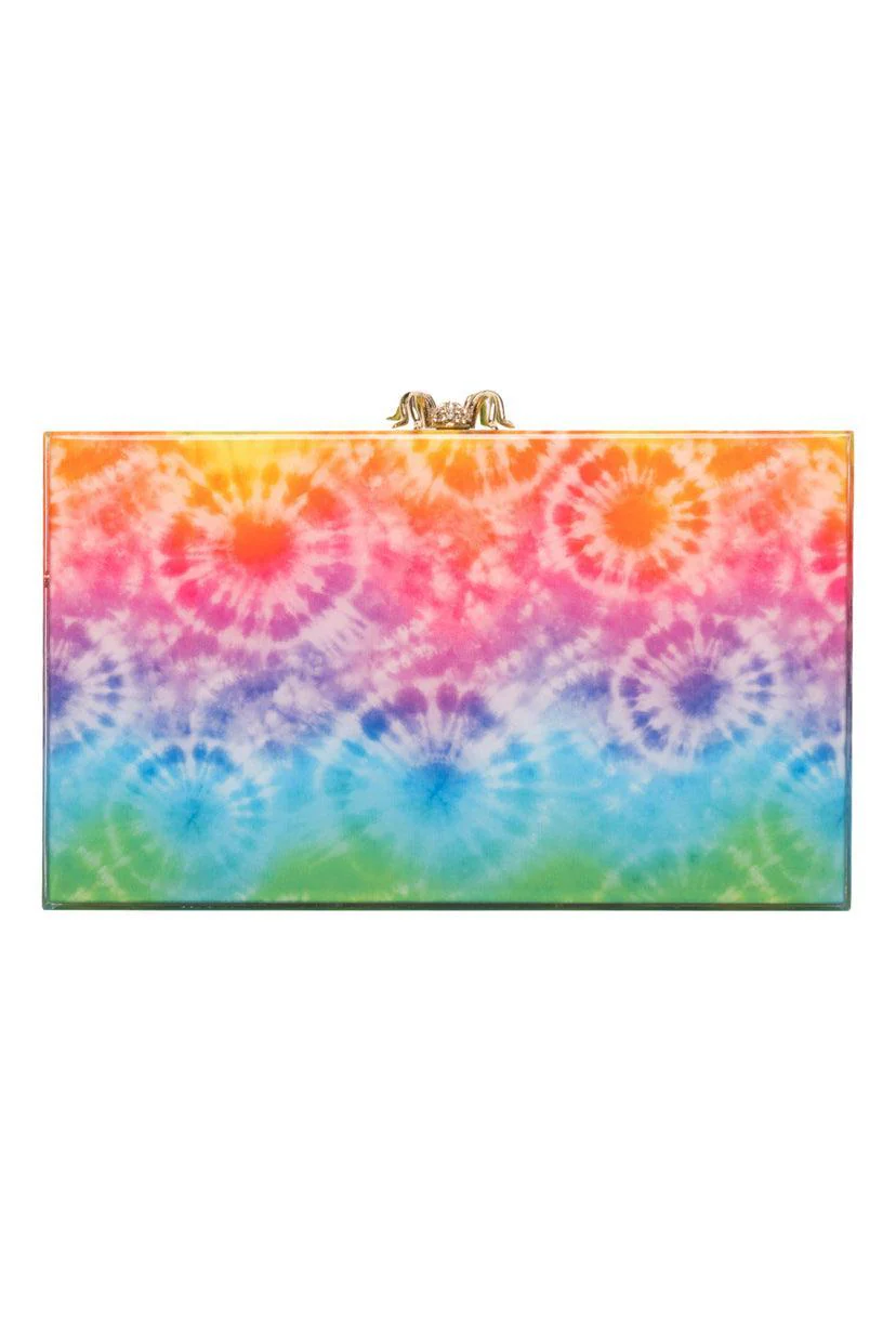Charlotte Olympia Rainbow Tie-Dye Pandora Clutch - Image 3