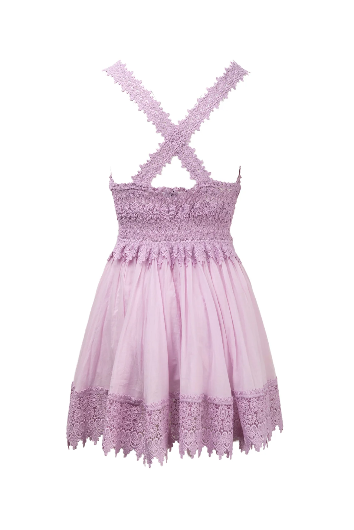 Charo Ruiz Size M Syilvie Guipure Lace-Trimmed Mini Dress - Image 2