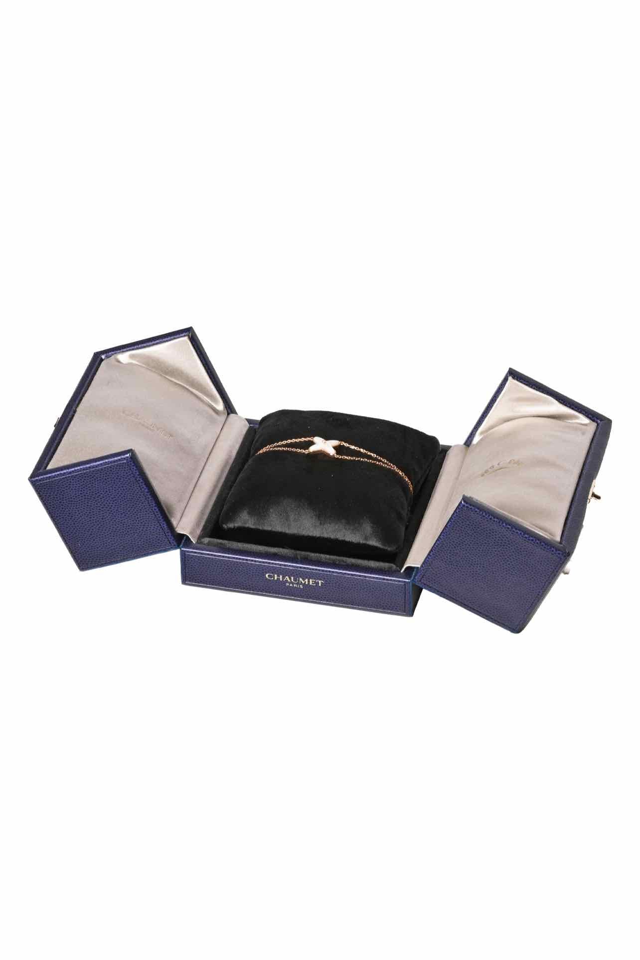 Chaumet 18K Rose Gold, Mother of Pearl & Diamond Jeux de Liens Bracelet - Image 5