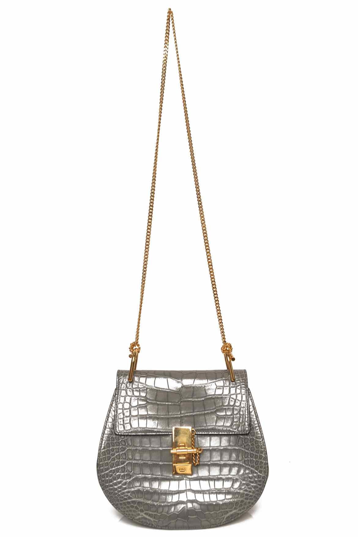 Chloe Alligator Drew Crossbody - Image 6