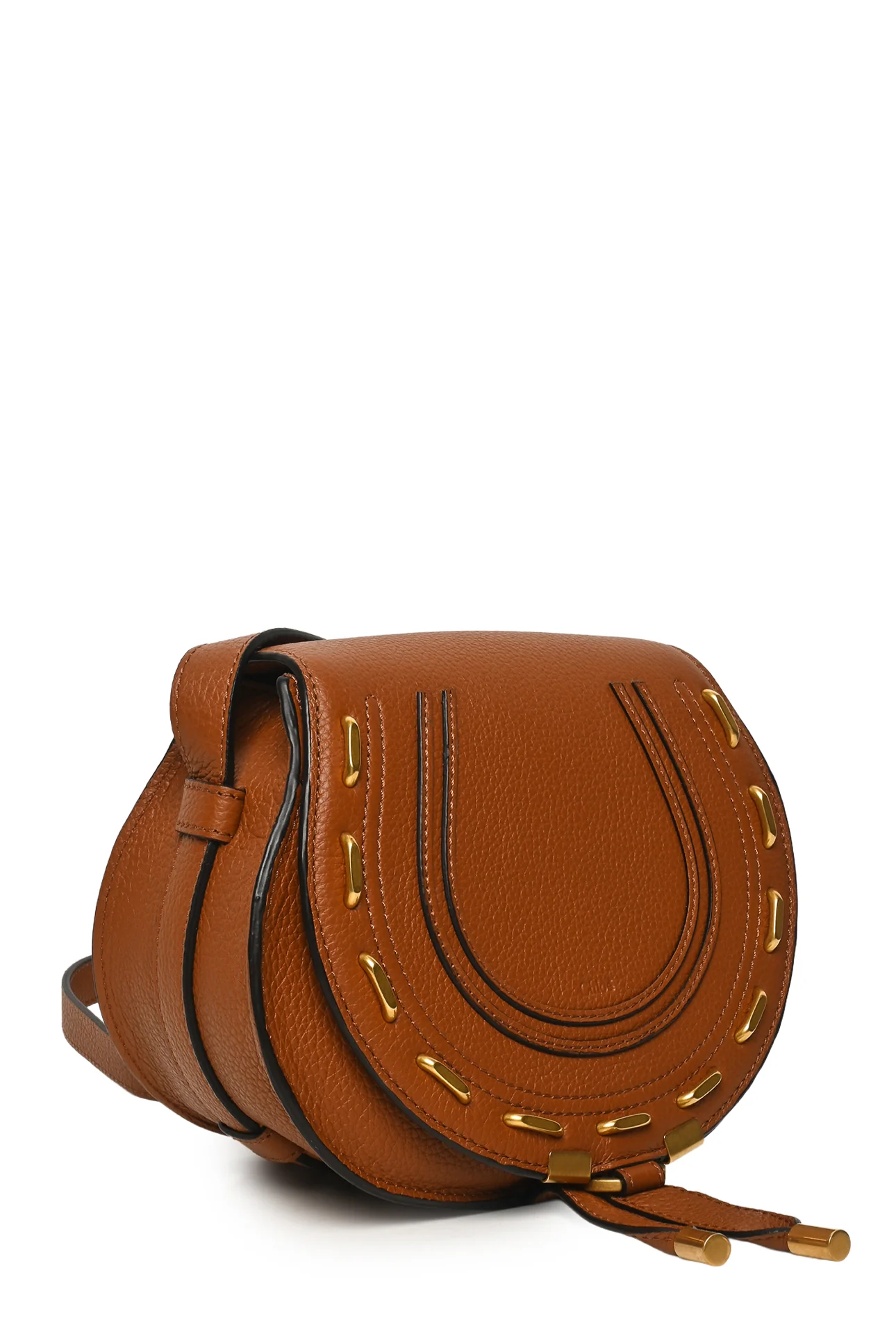 Chloe Marcie Small Studded Saddle Bag - Image 2