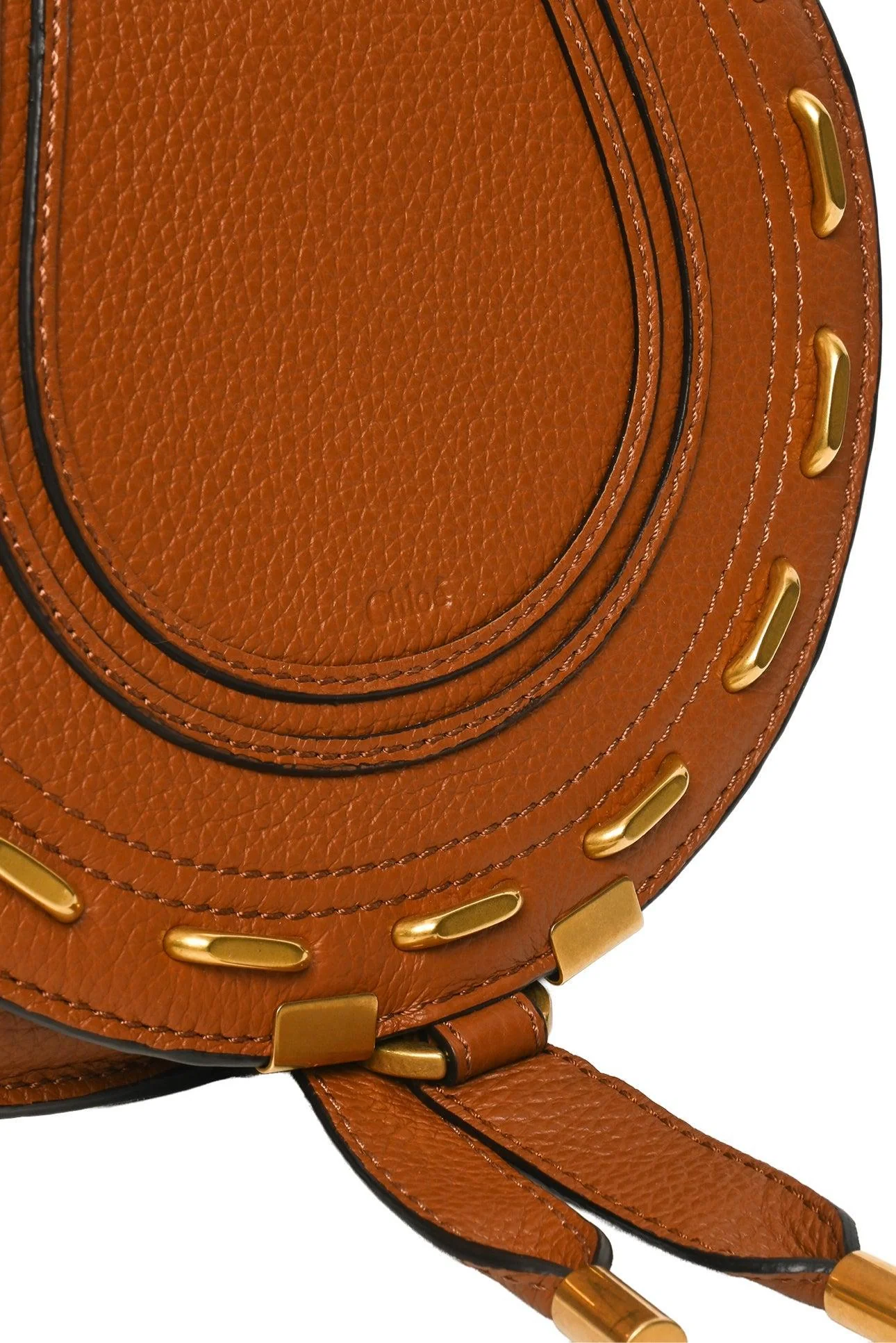 Chloe Marcie Small Studded Saddle Bag - Image 5