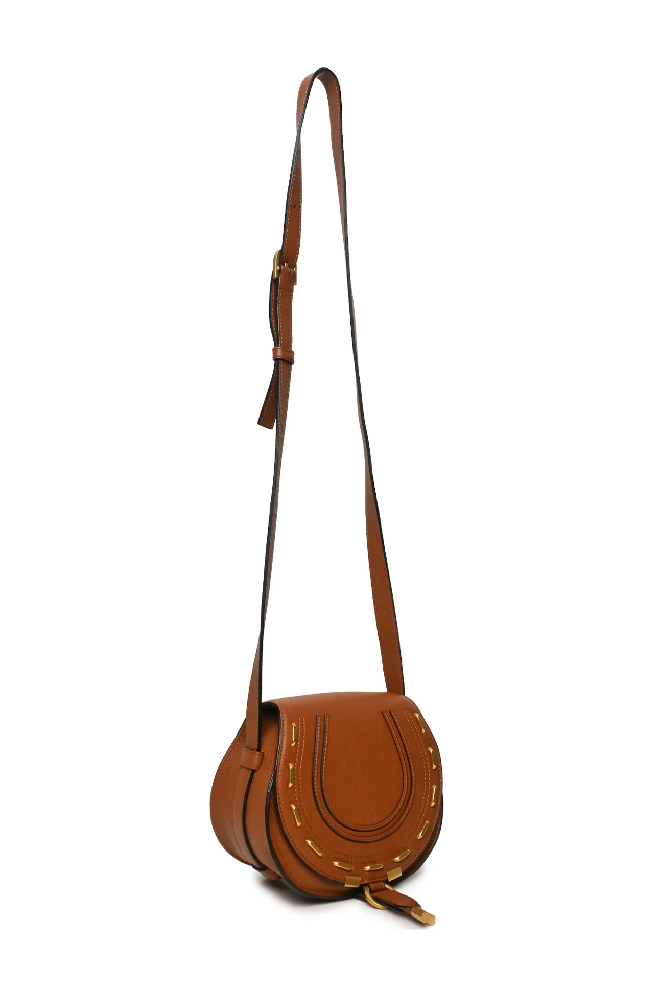 Chloe Marcie Small Studded Saddle Bag - Image 6
