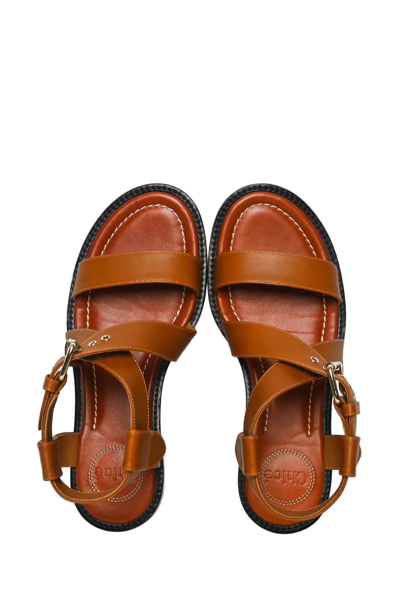 Chloe Size 36.5 Strappy Leather Sandals - Image 5