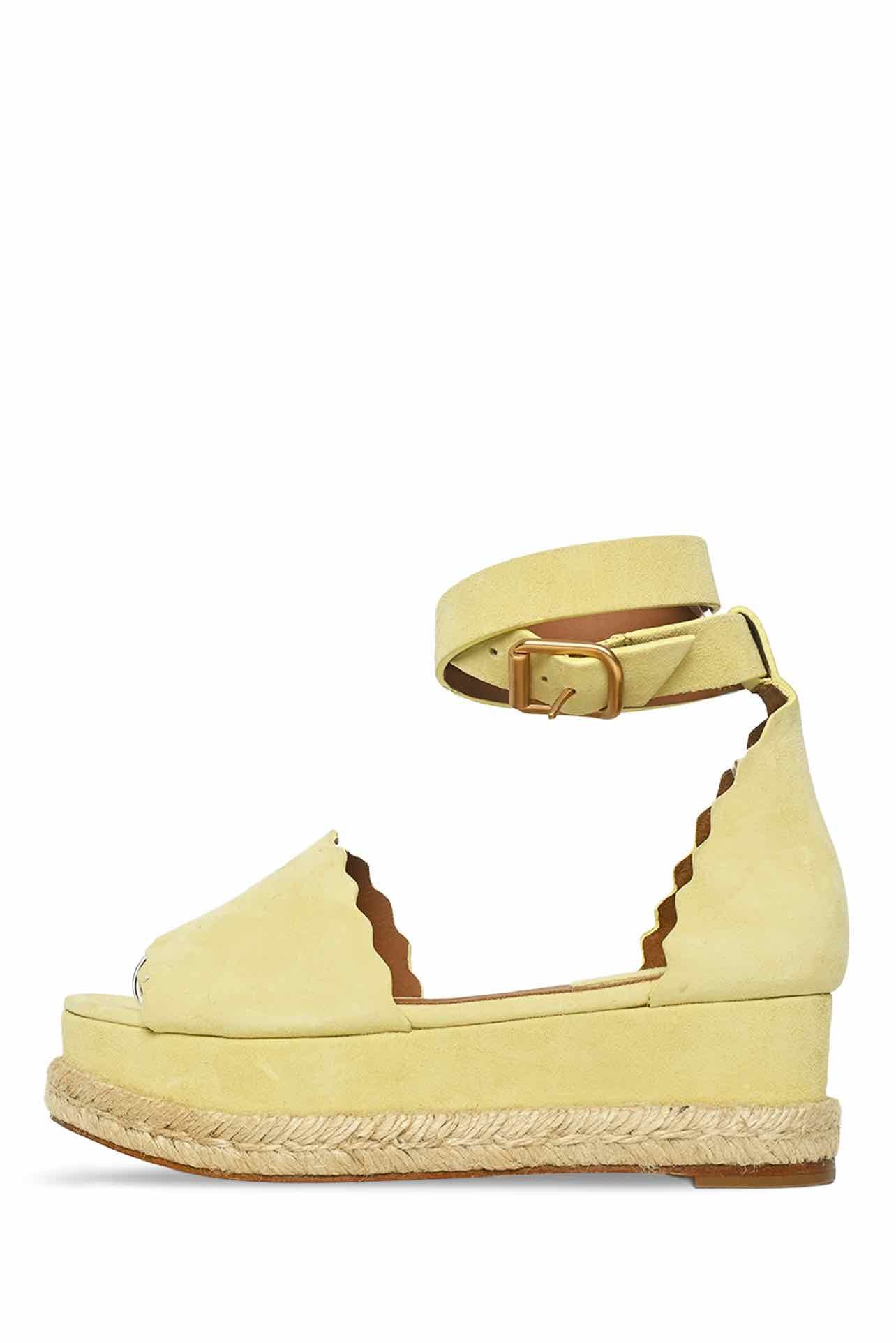 Chloe Size 36 Suede Lauren Espadrille Sandals - Image 3