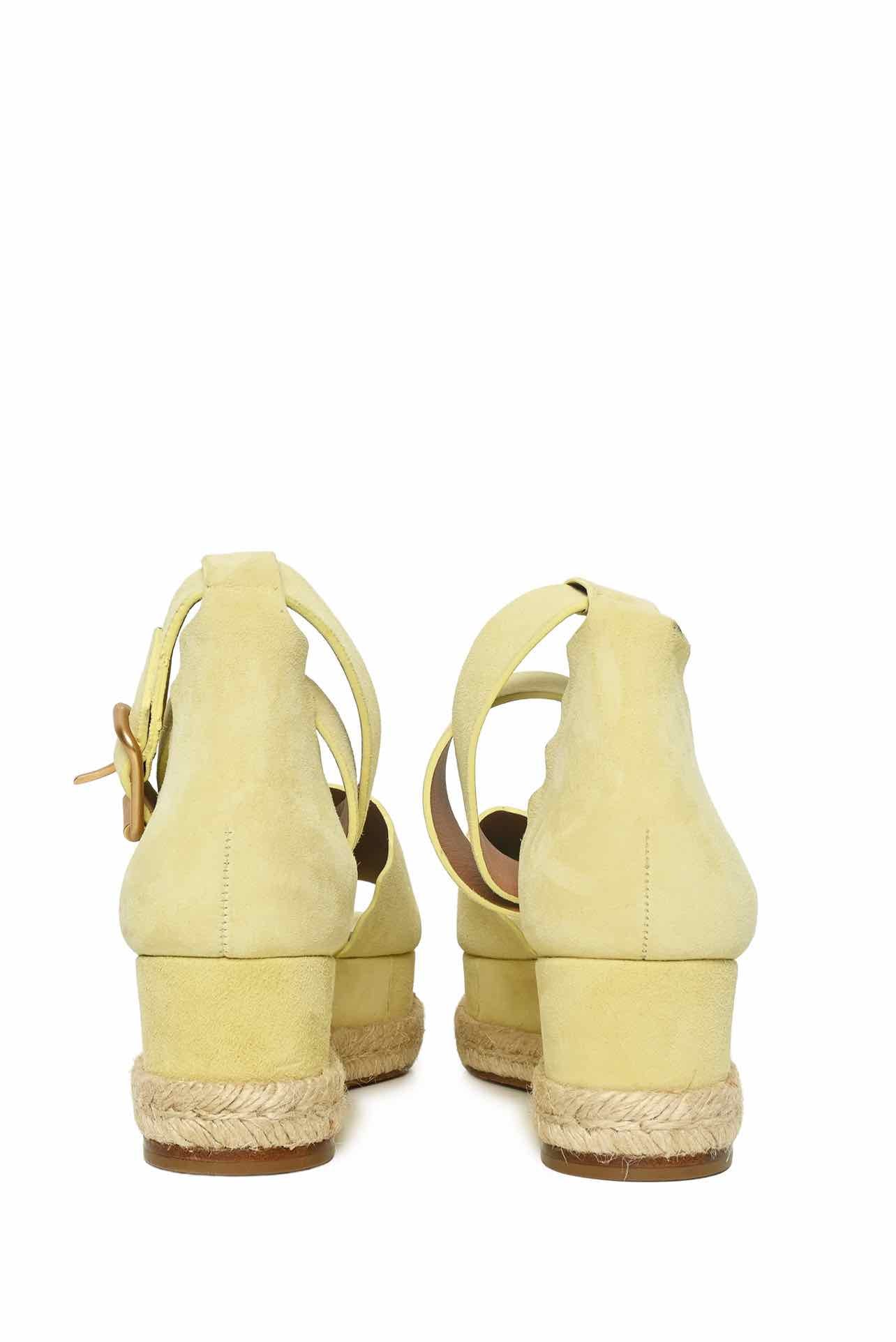Chloe Size 36 Suede Lauren Espadrille Sandals - Image 4