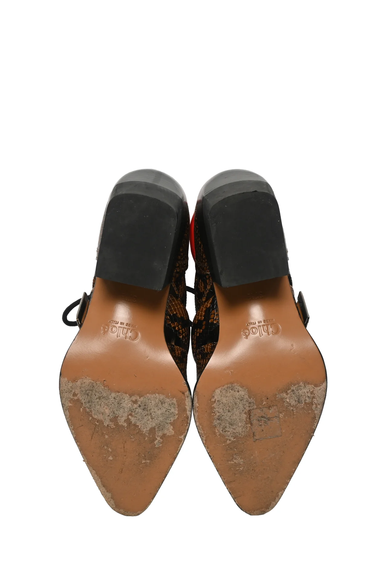 Chloe Size 37.5 Rylee Cutout Snake-Effect Leather Ankle Boots - Image 5