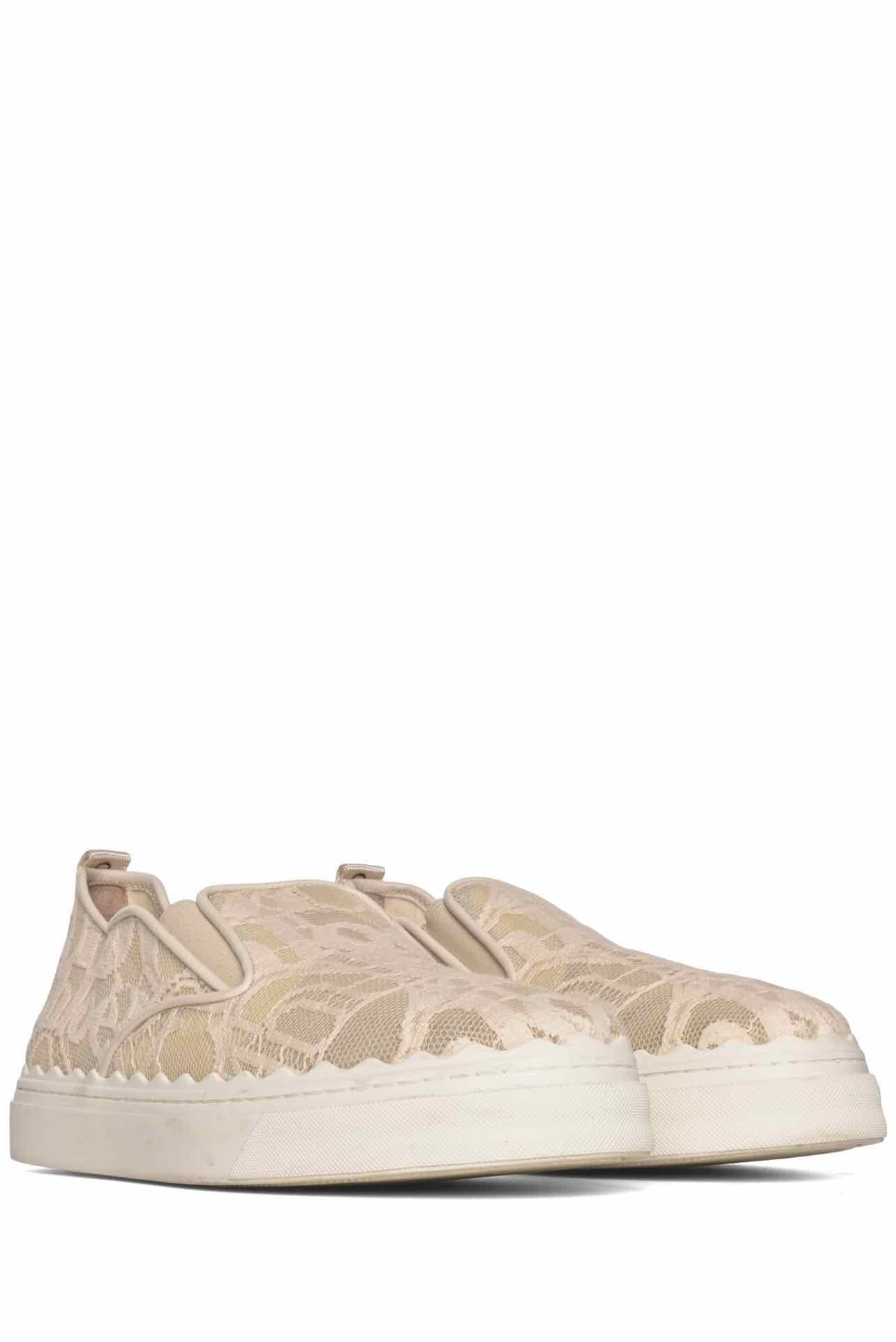 Chloe Size 41 Lauren Lace Slip On Sneaker - Image 2
