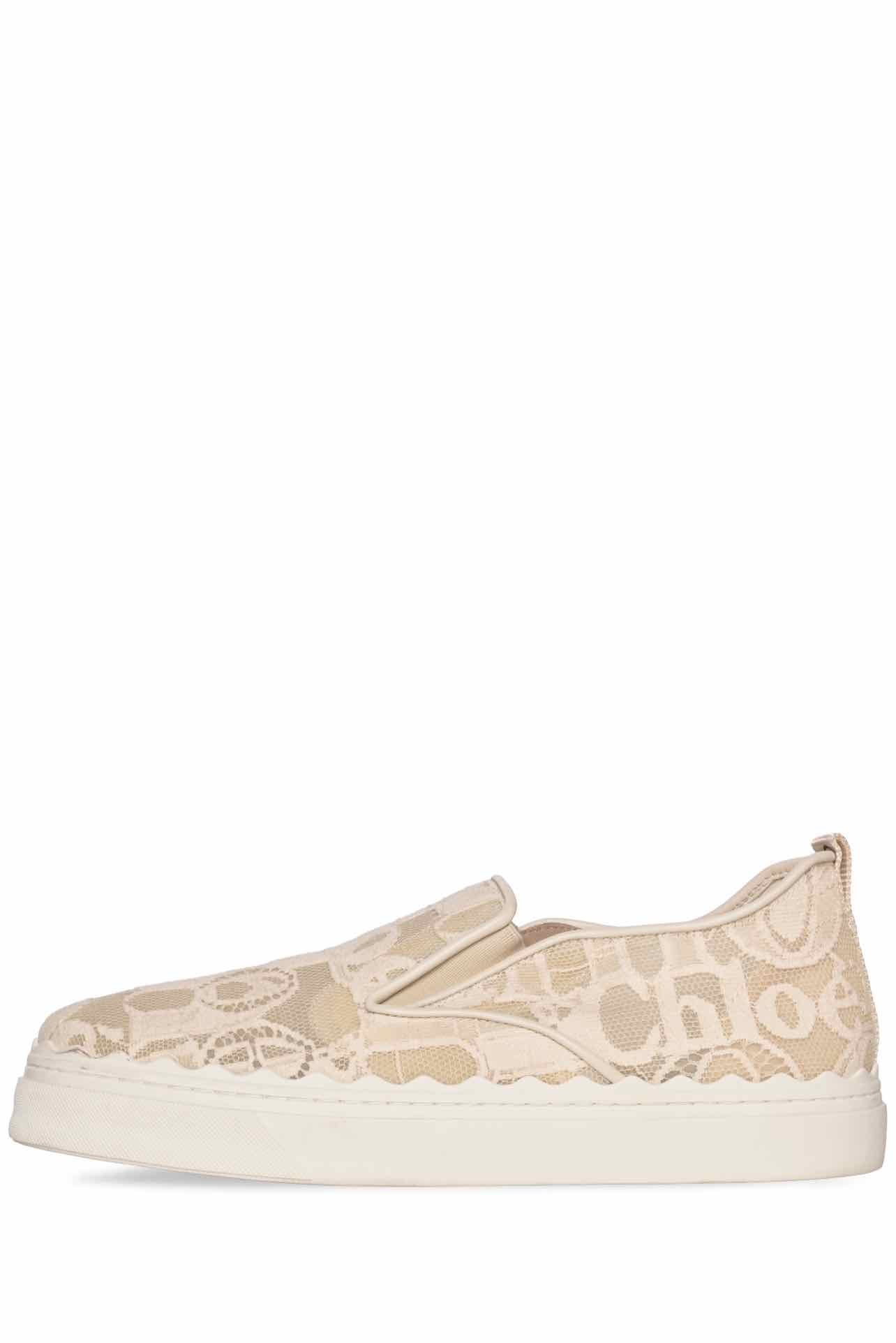 Chloe Size 41 Lauren Lace Slip On Sneaker - Image 3