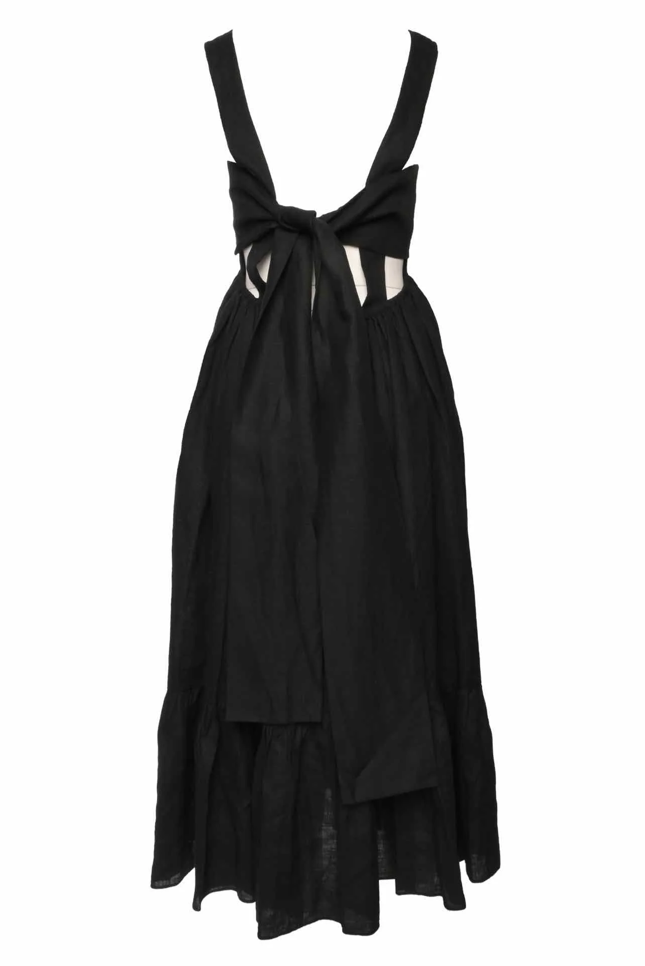 Chloe Size 8 Linen Tie-Back Maxi Dress - Image 2