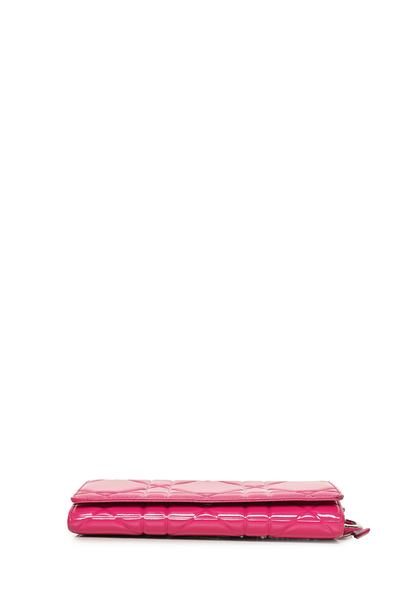 Christian Dior 2014 Patent Cannage Lady Dior Rendezvous Wallet on Chain - Image 3