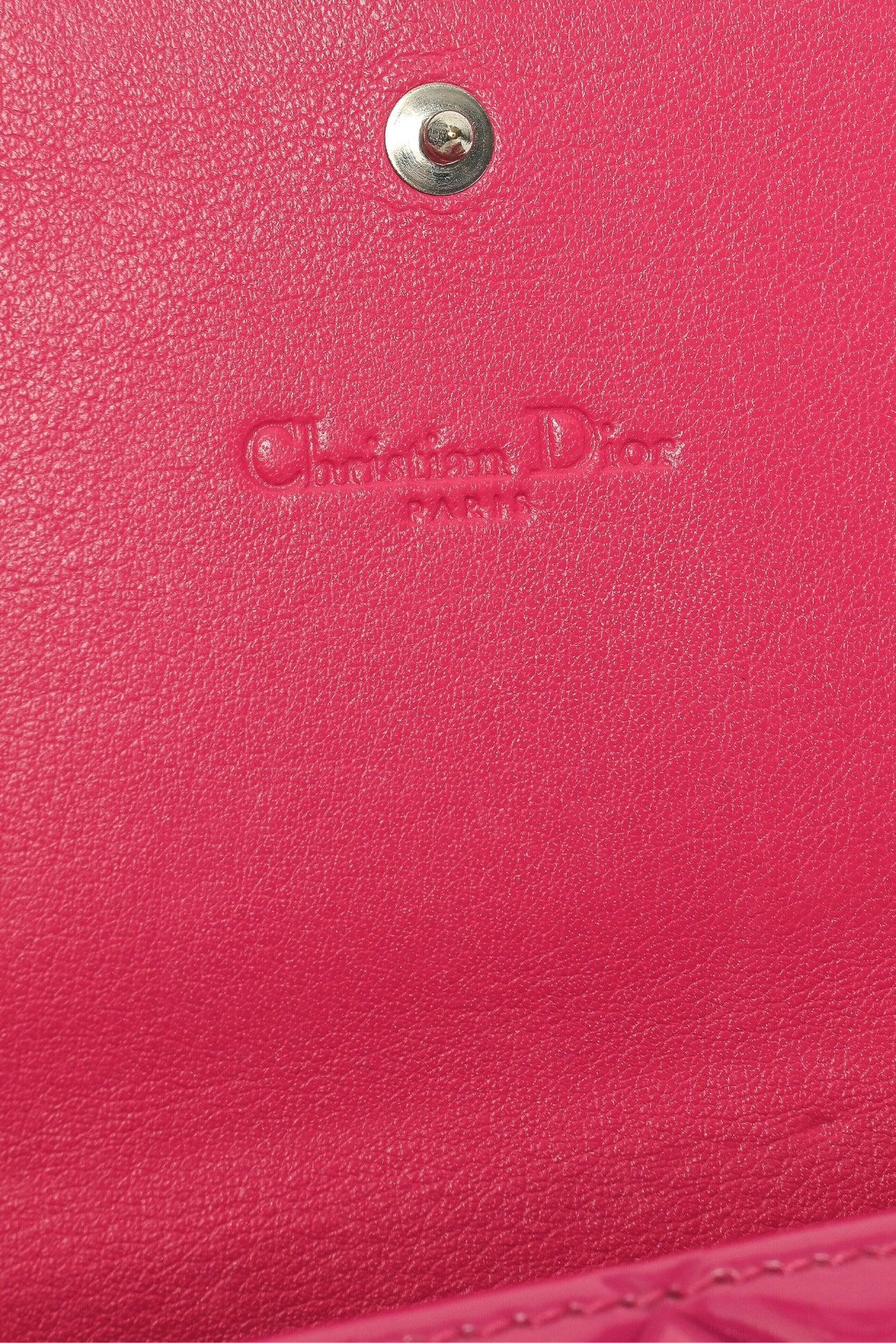 Christian Dior 2014 Patent Cannage Lady Dior Rendezvous Wallet on Chain - Image 6
