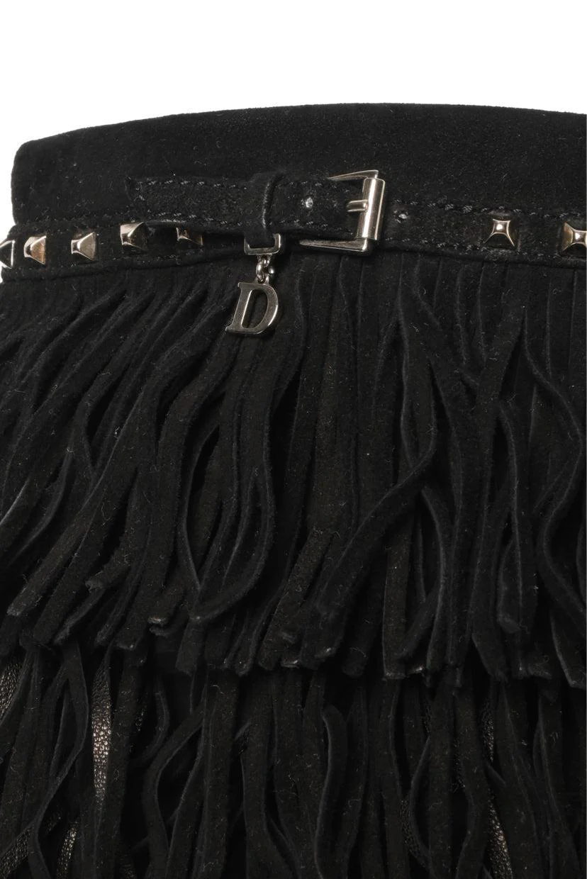 Christian Dior Size 36 Suede Fringe Knee High Boots - Image 5
