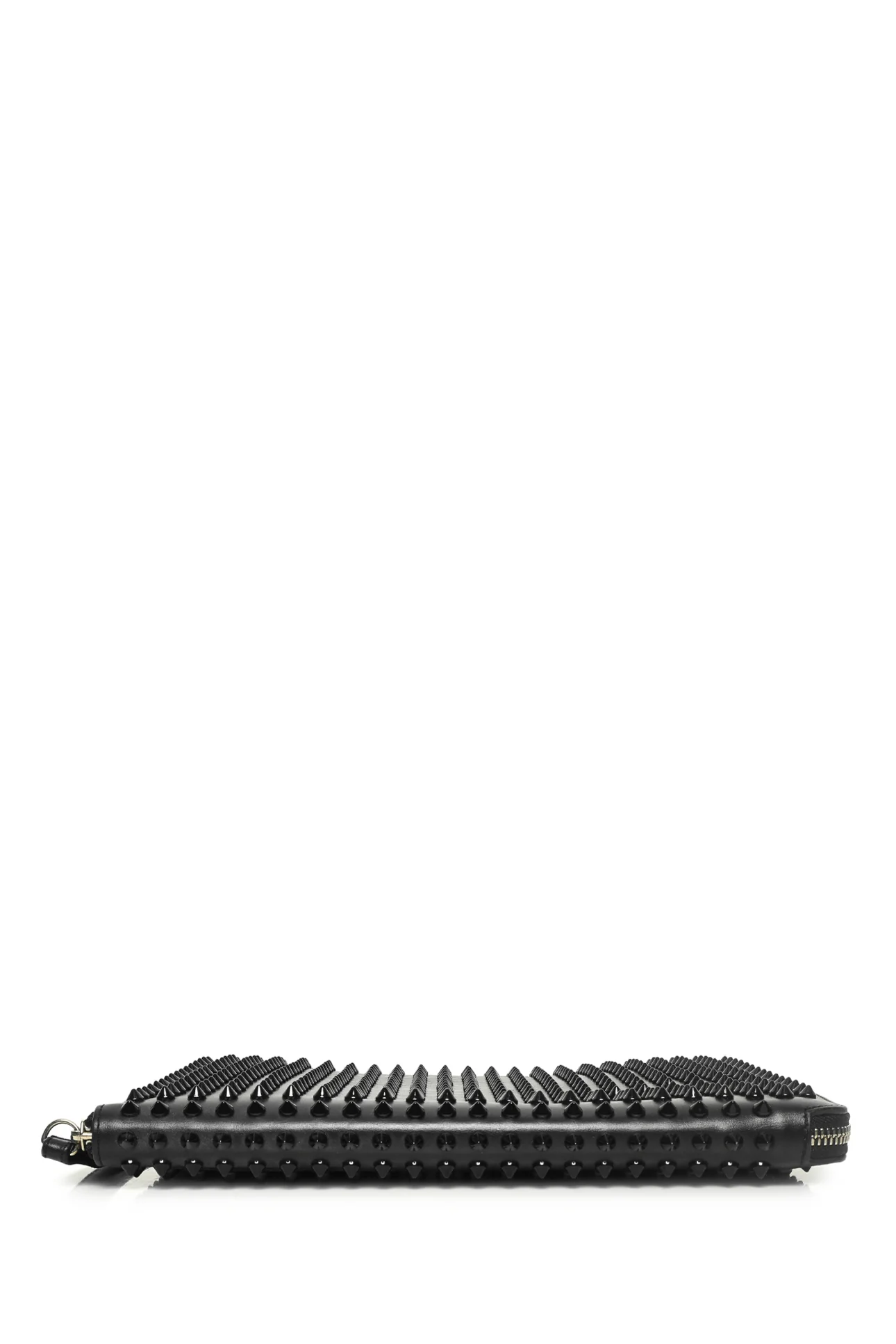 Christian Louboutin Leather Spiked Clutch Wristlet - Image 4