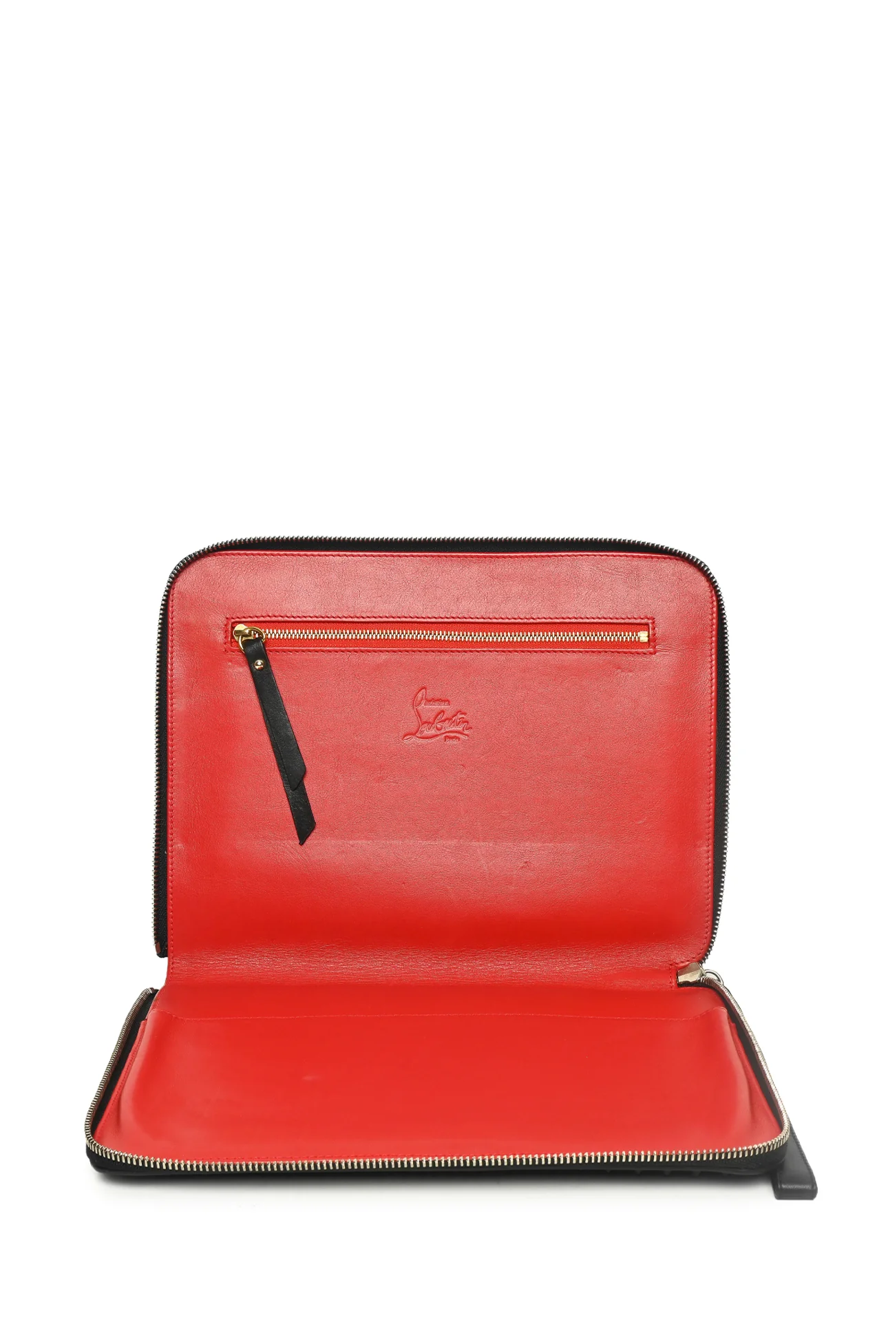 Christian Louboutin Leather Spiked Clutch Wristlet - Image 5