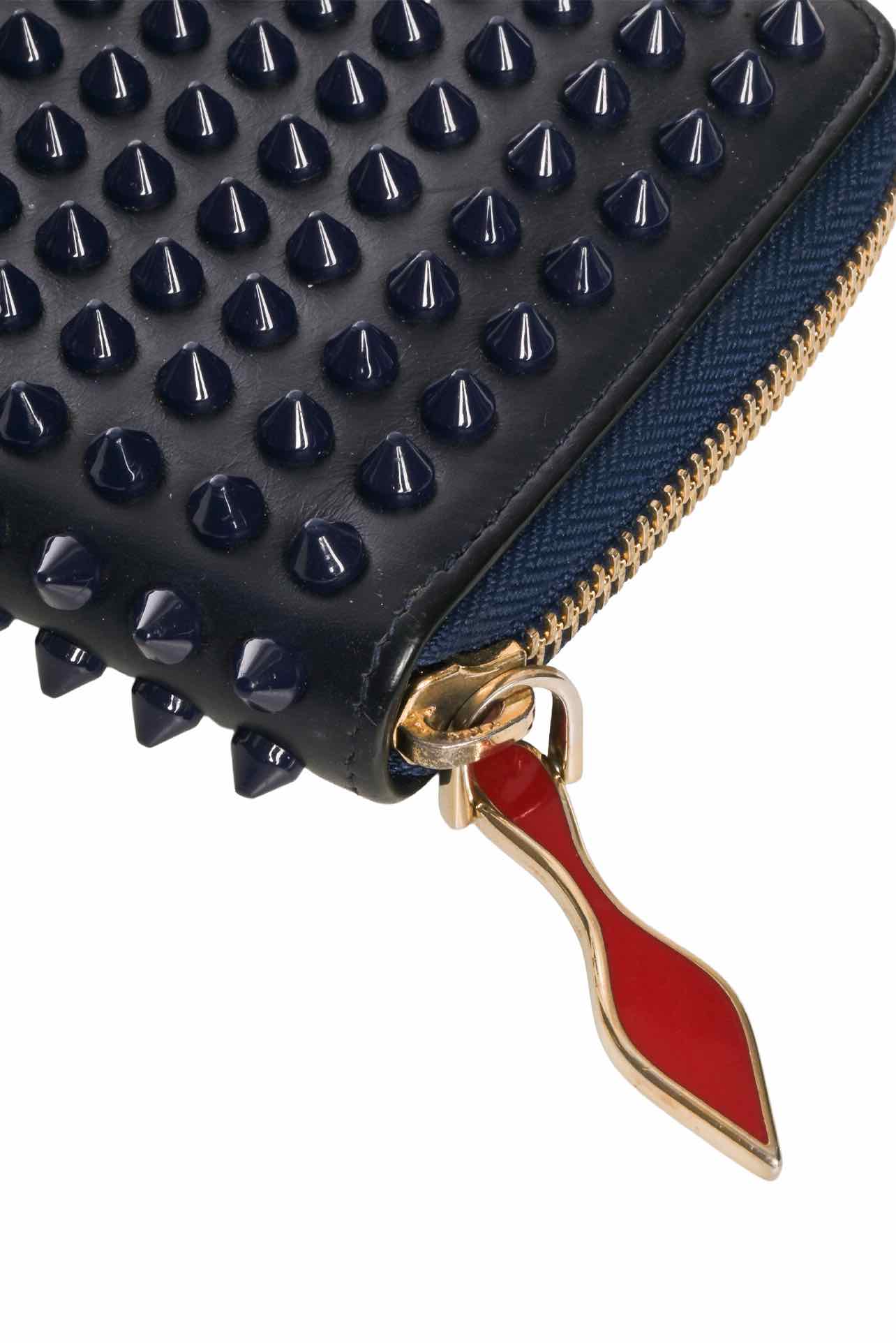 Christian Louboutin Panettone Spiked Leather Zip Around Long Wallet - Image 3