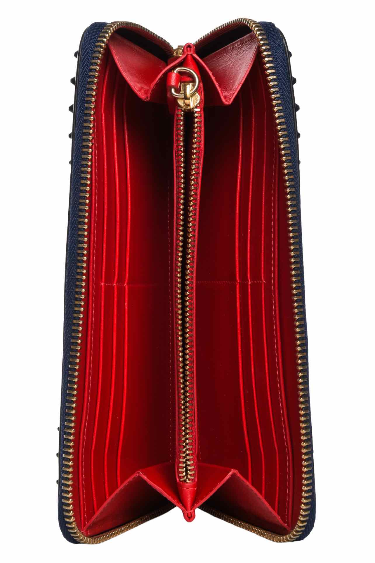 Christian Louboutin Panettone Spiked Leather Zip Around Long Wallet - Image 4