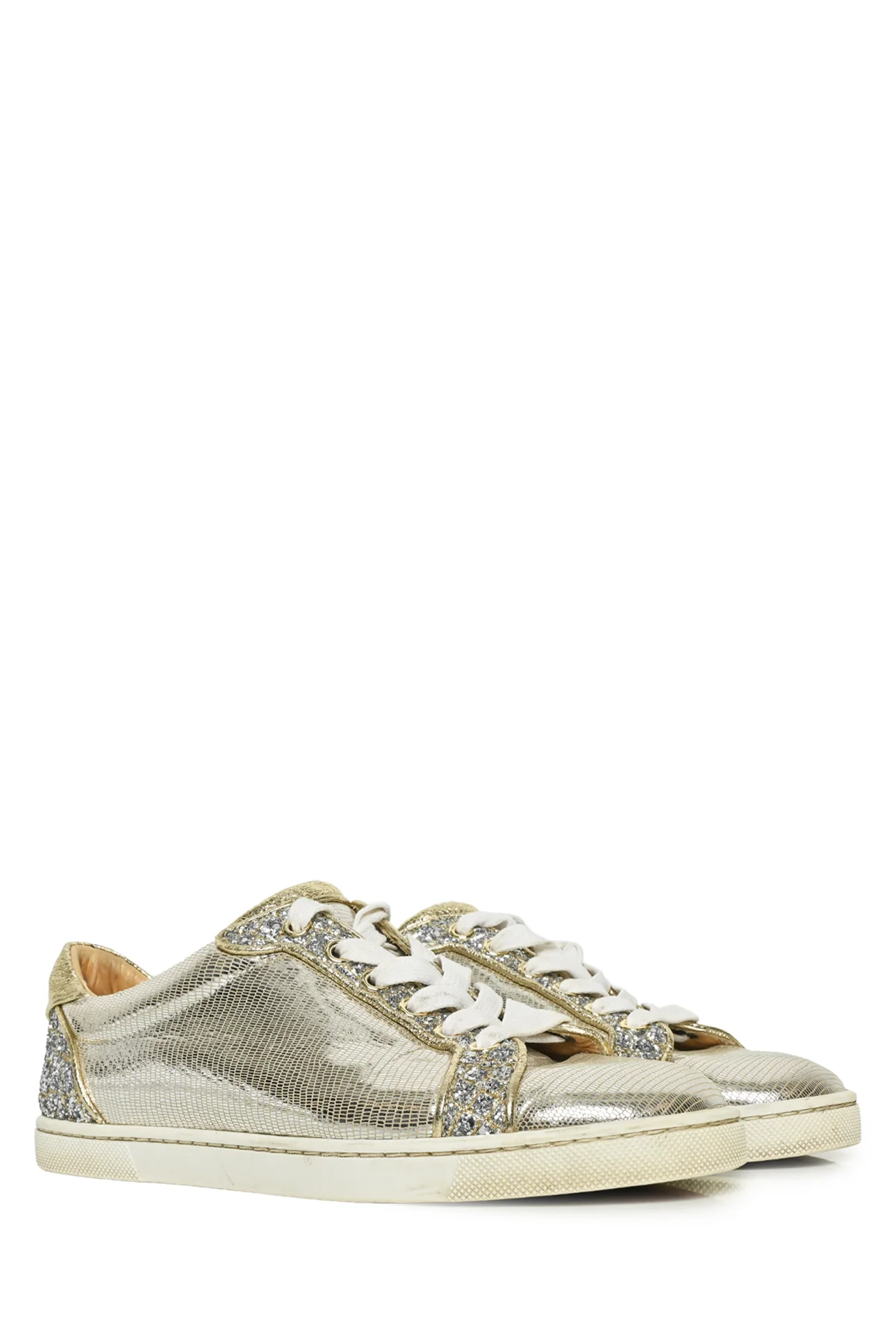 Christian Louboutin Size 36.5 Glitter Disco Seava Sneaker - Image 2