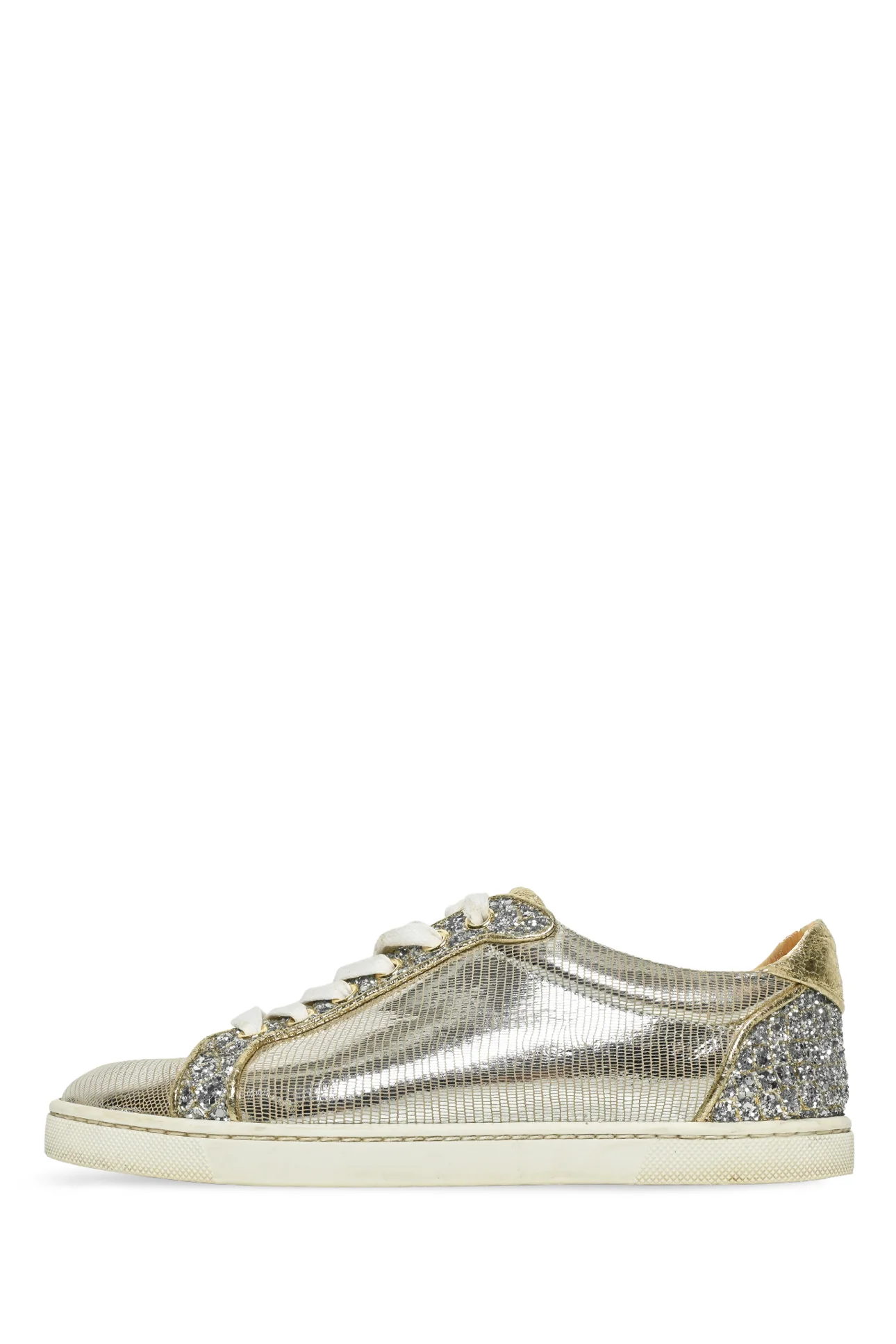 Christian Louboutin Size 36.5 Glitter Disco Seava Sneaker - Image 3