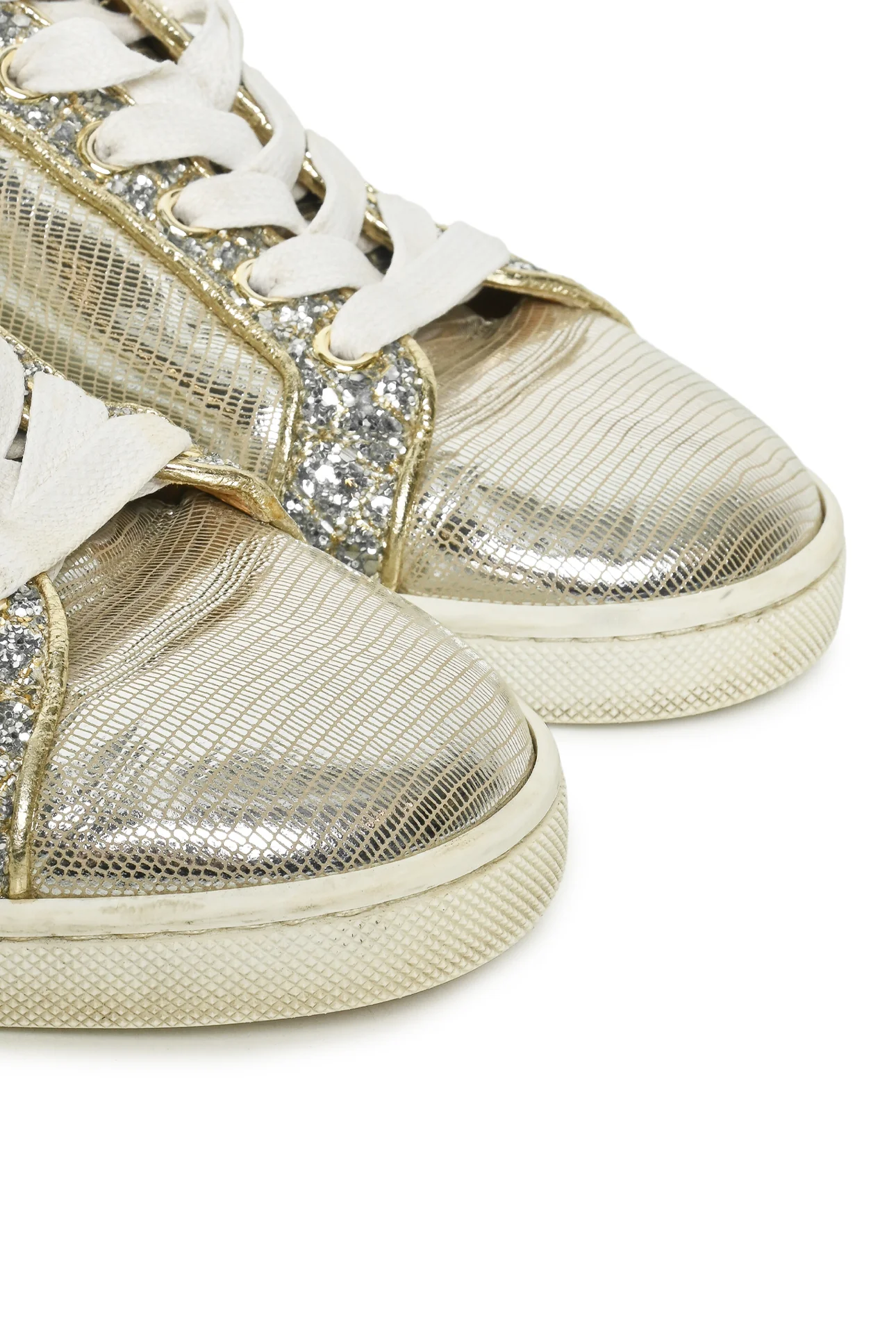 Christian Louboutin Size 36.5 Glitter Disco Seava Sneaker - Image 5