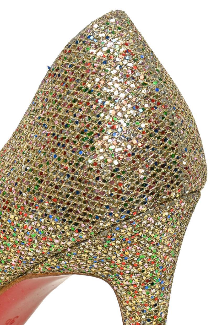 Christian Louboutin Size 36 Glitter York Pigalle Pumps - Image 5