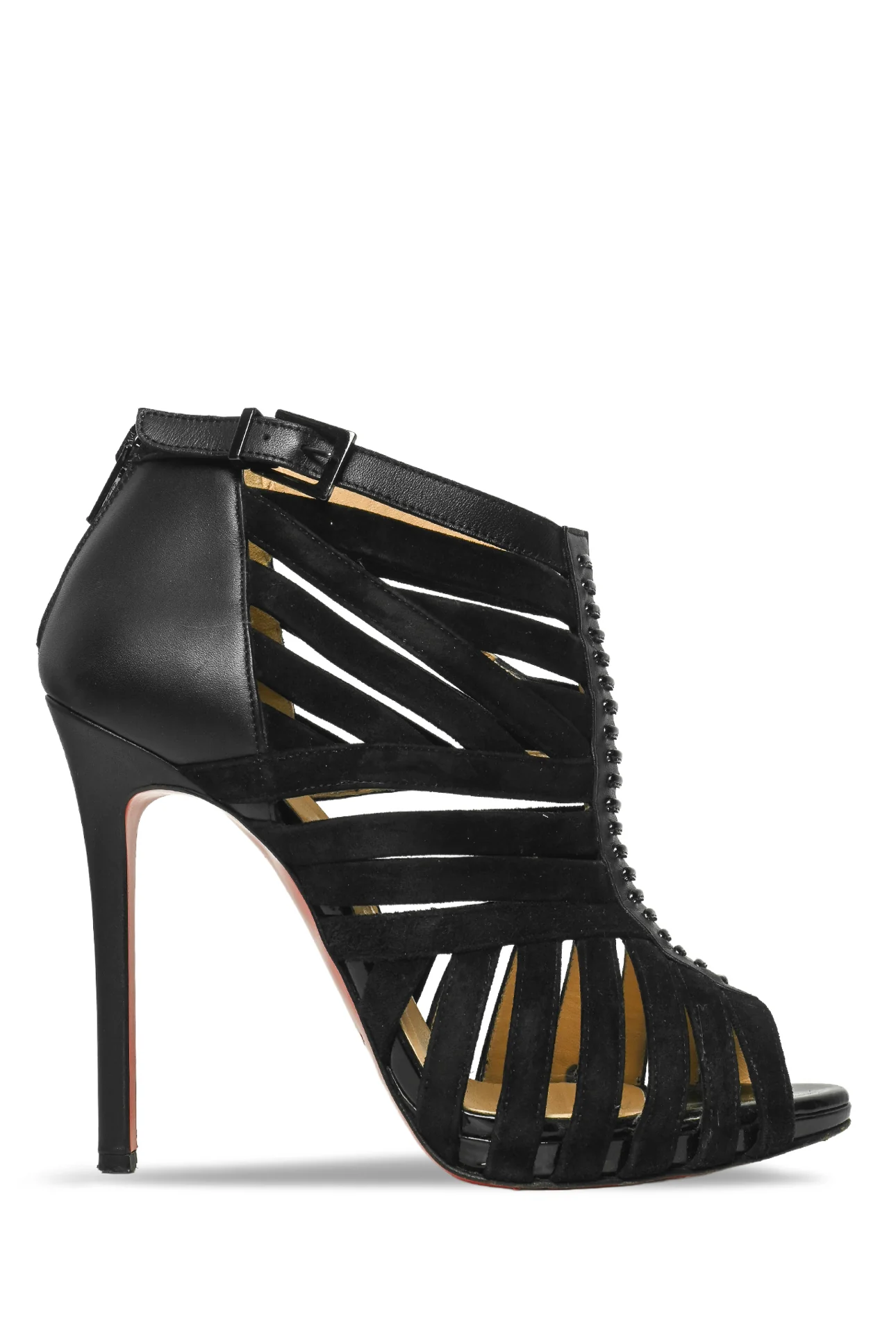 Christian Louboutin Size 38.5 Caged Karina Heeled Sandals