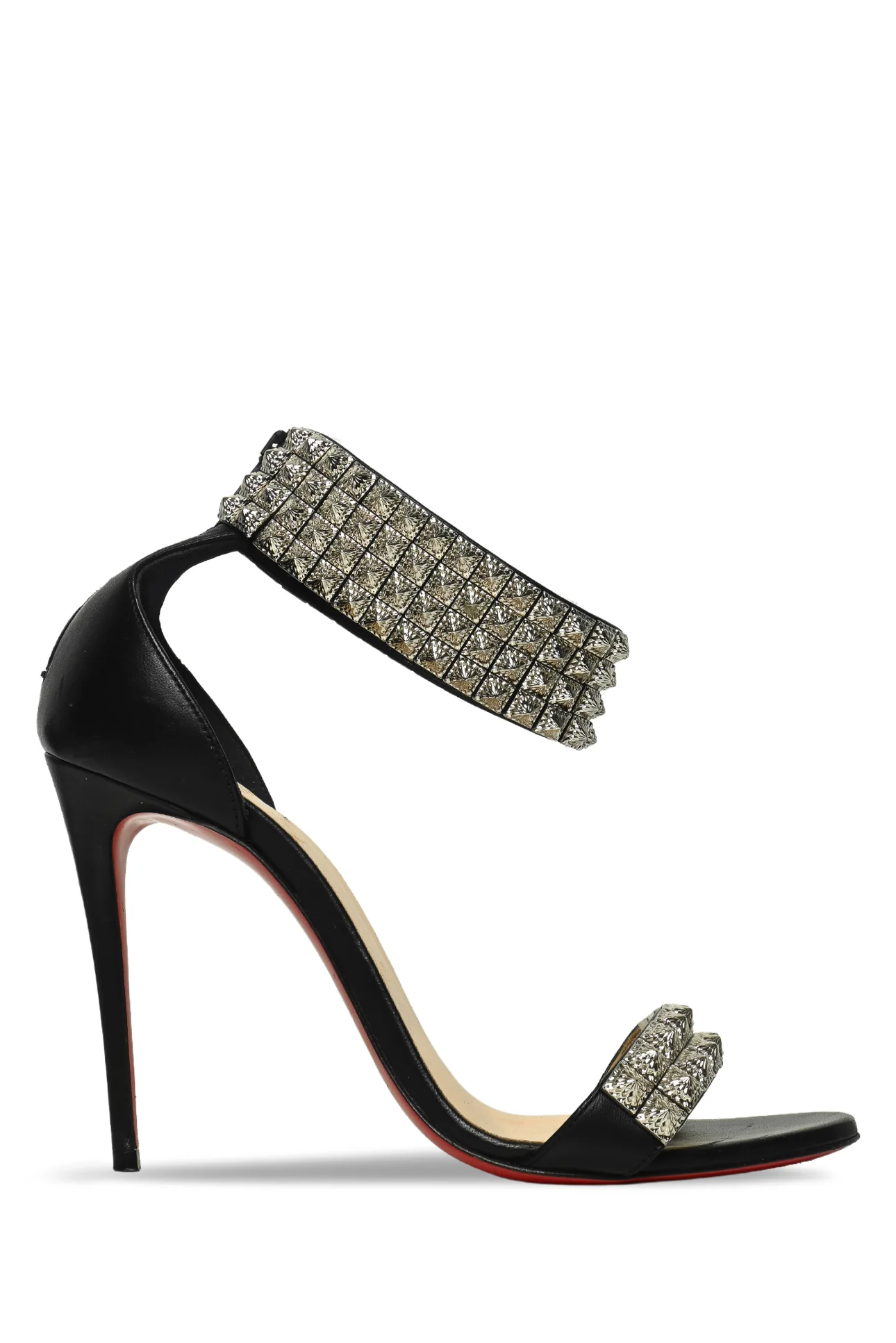 Christian Louboutin Size 38.5 Nappa Priyadora Studded Sandals