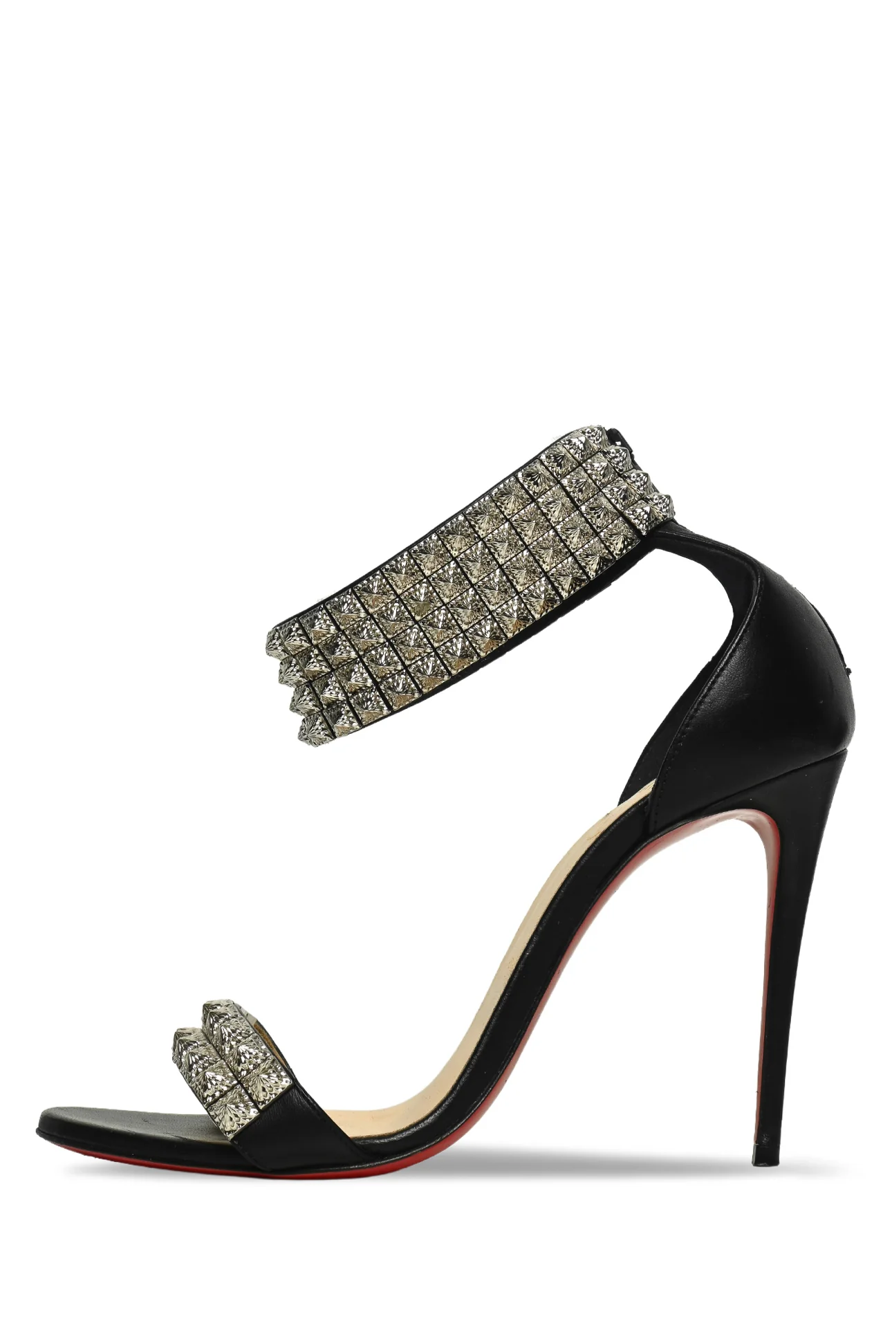 Christian Louboutin Size 38.5 Nappa Priyadora Studded Sandals - Image 3