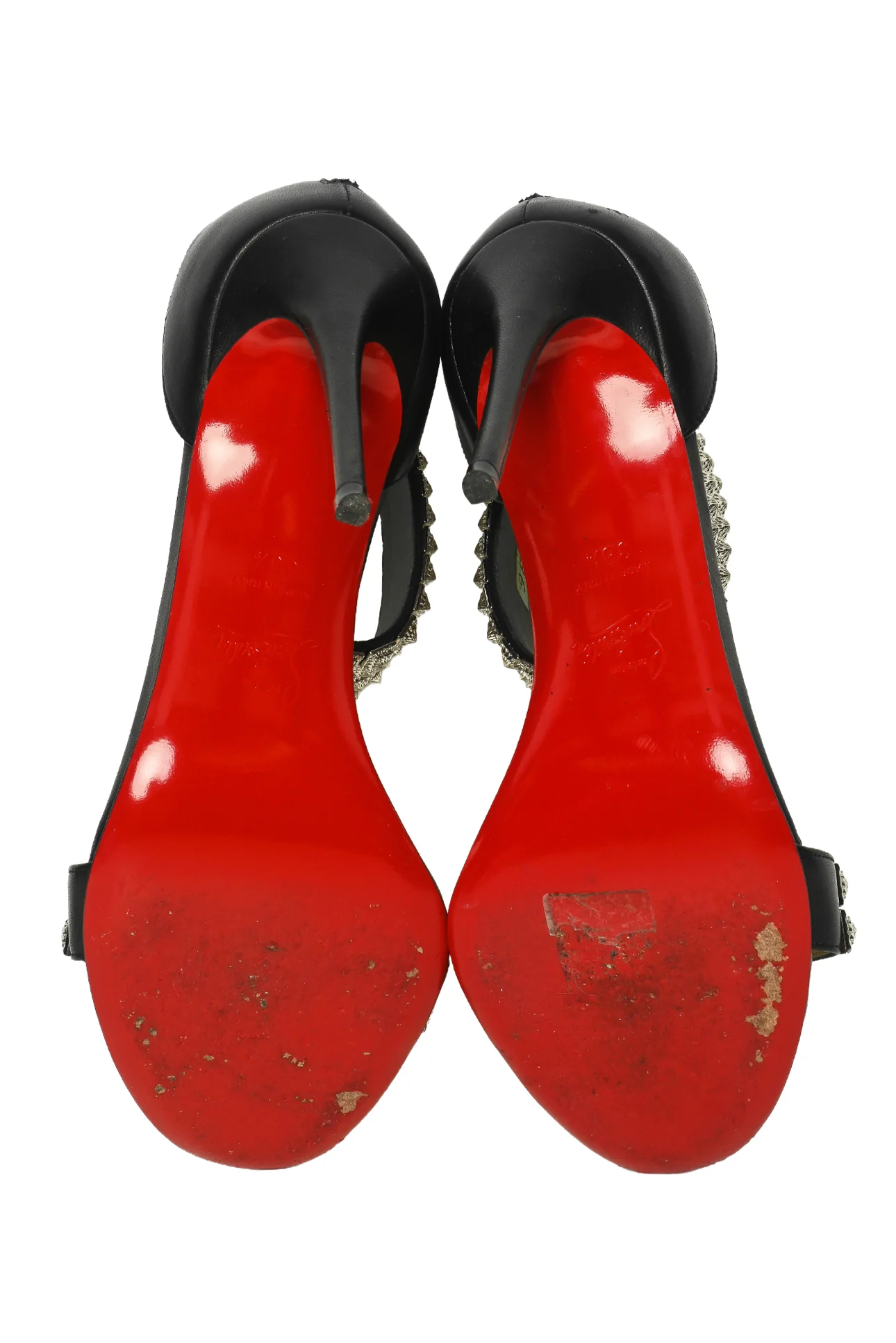 Christian Louboutin Size 38.5 Nappa Priyadora Studded Sandals - Image 5