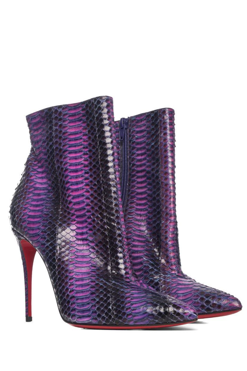 Christian Louboutin Size 38.5 So Kate Watersnake Ankle Boots - Image 2