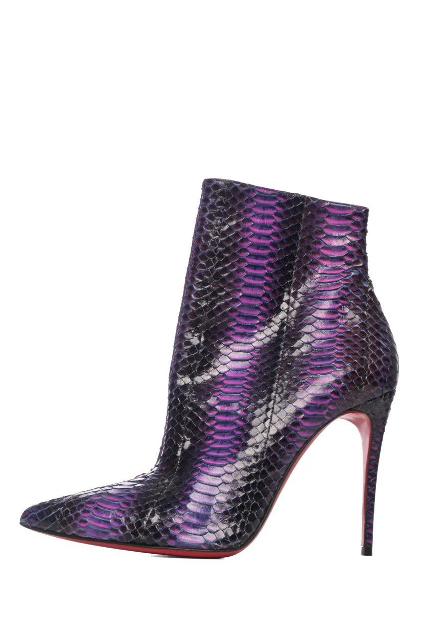 Christian Louboutin Size 38.5 So Kate Watersnake Ankle Boots - Image 3