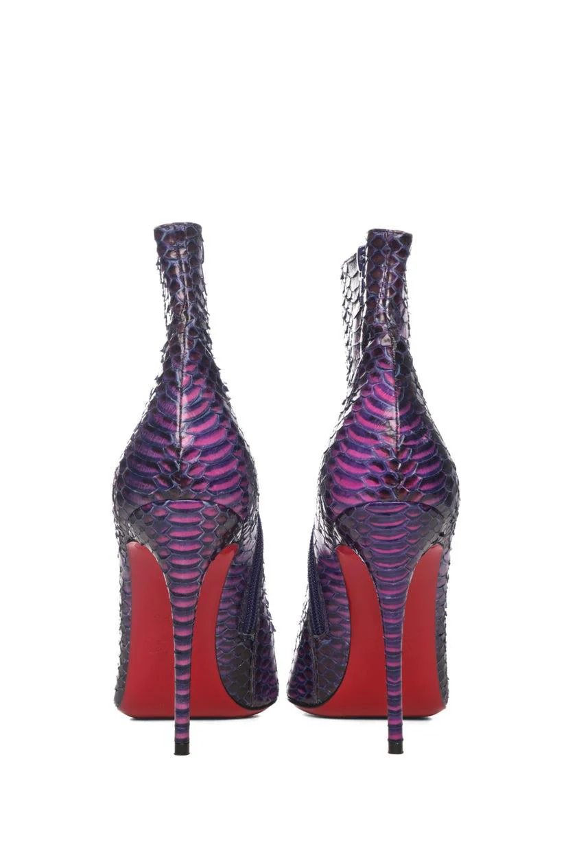 Christian Louboutin Size 38.5 So Kate Watersnake Ankle Boots - Image 4