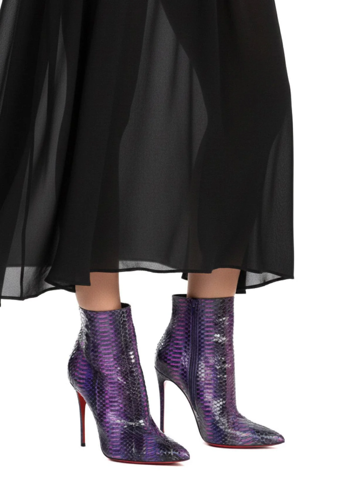 Christian Louboutin Size 38.5 So Kate Watersnake Ankle Boots - Image 6