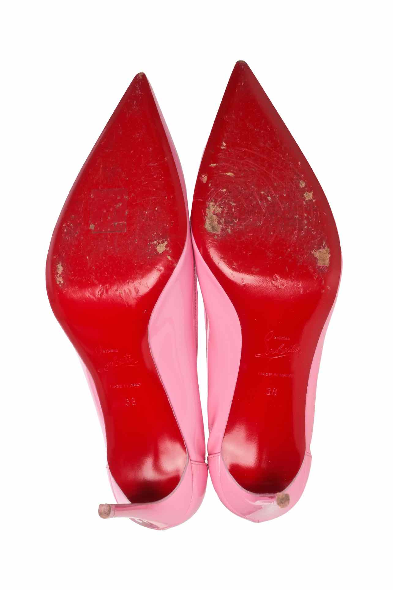Christian Louboutin Size 38 Sporty Kate 85 Patent Leather Pumps - Image 5