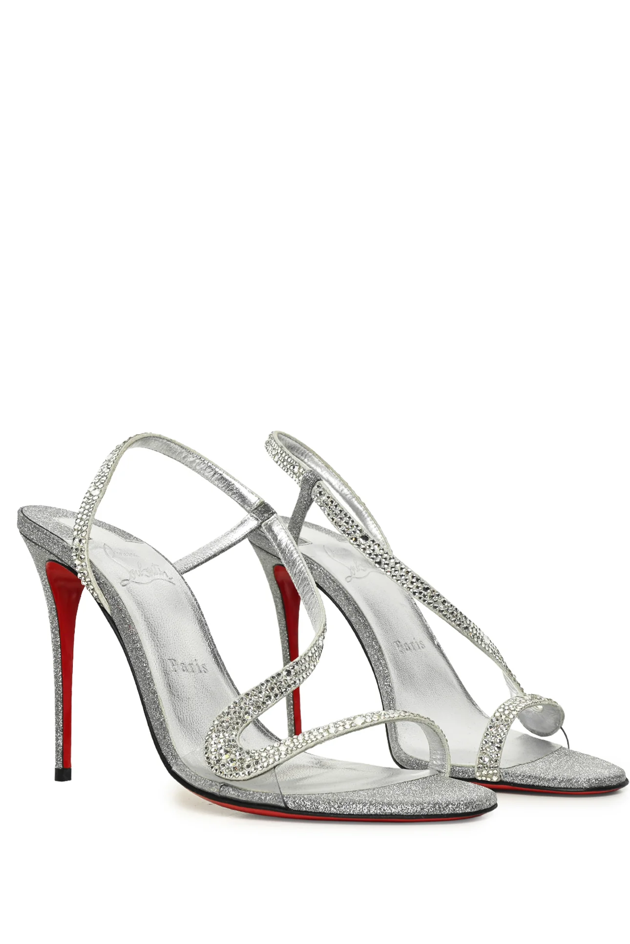 Christian Louboutin Size 39 Glitter Rosaline Strass Sandals - Image 2