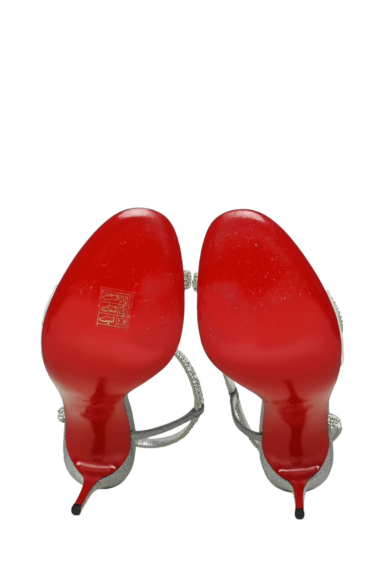 Christian Louboutin Size 39 Glitter Rosaline Strass Sandals - Image 5