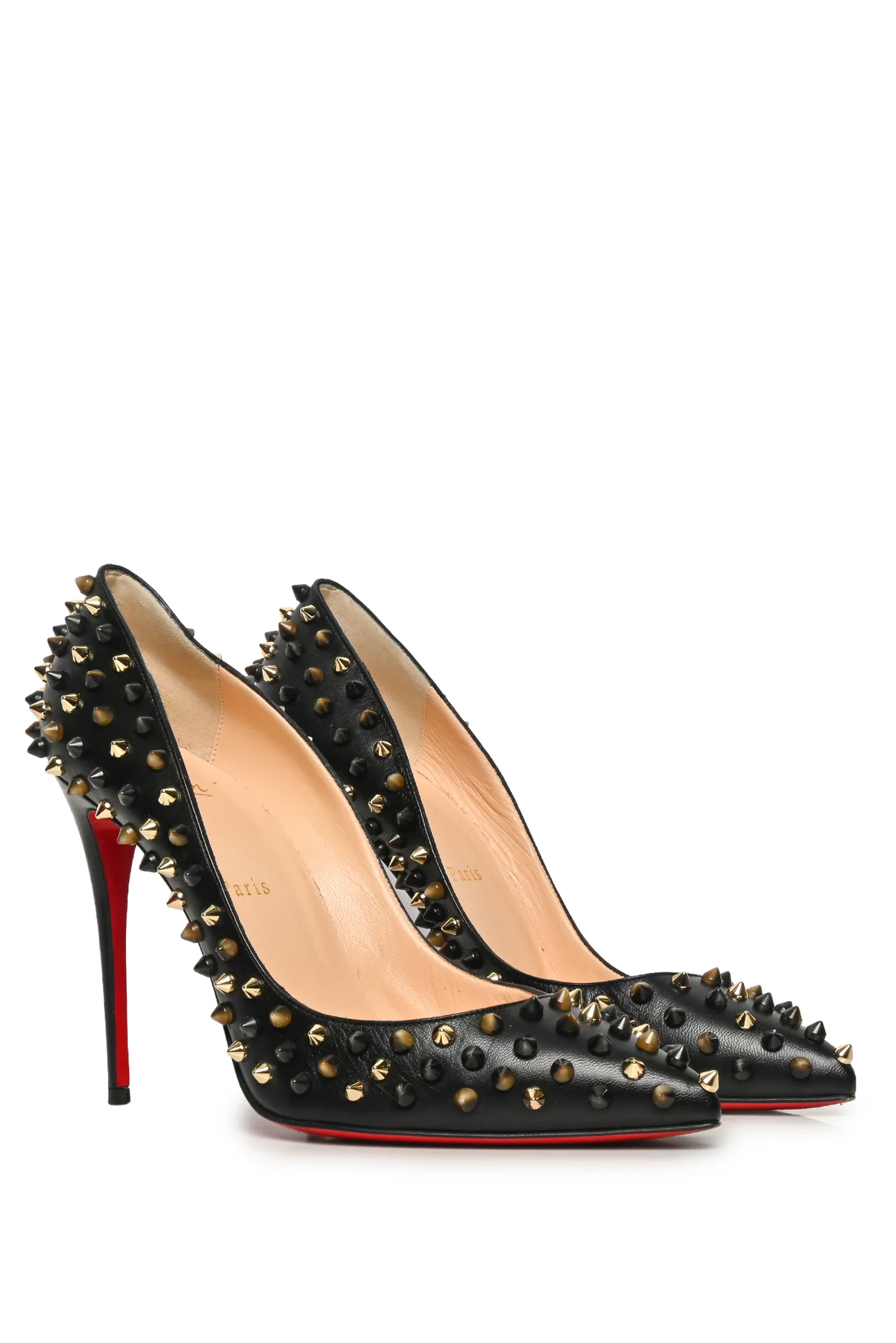 Christian Louboutin Size 40 Pigalle Spikes Nappa Leather Pumps - Image 2