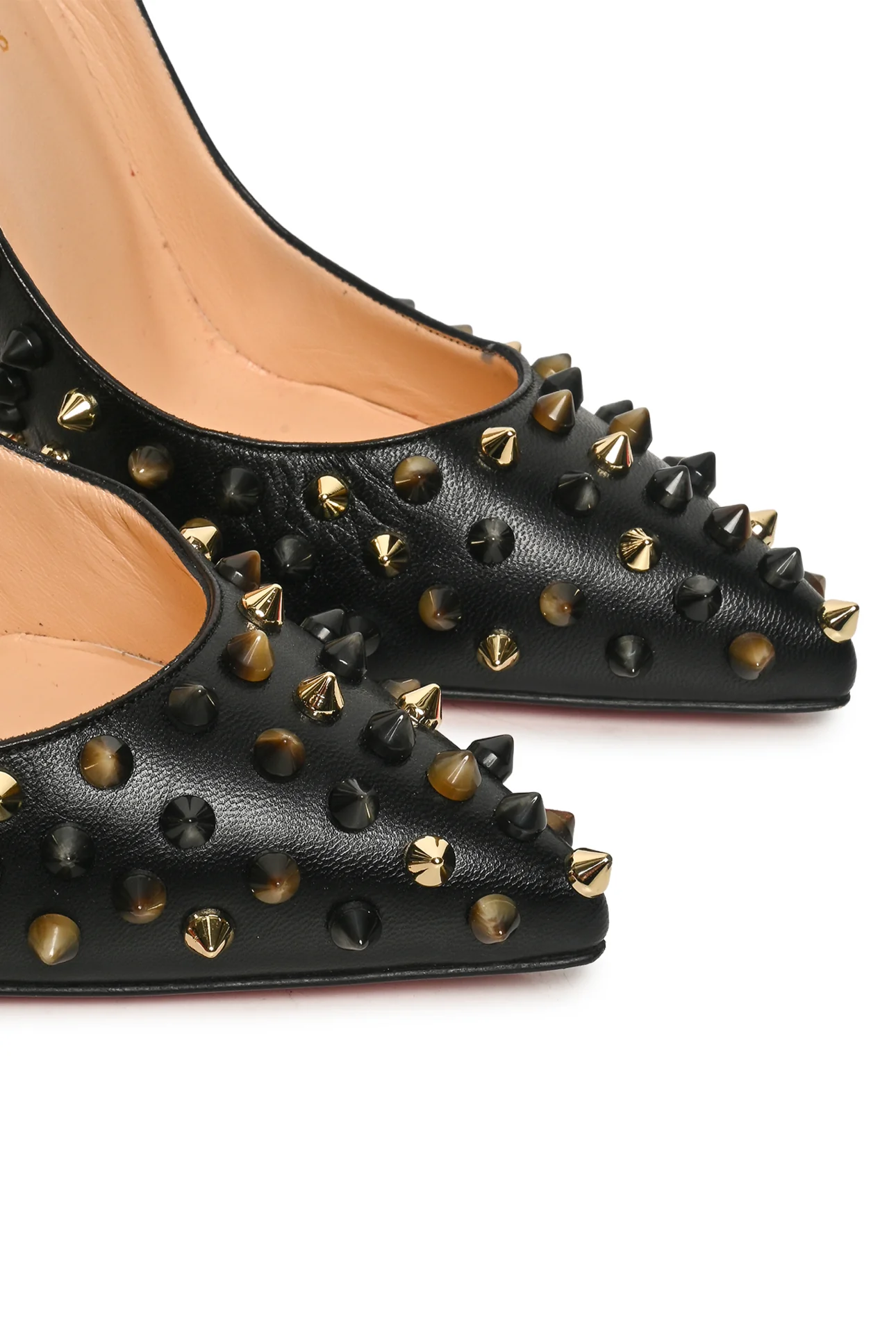 Christian Louboutin Size 40 Pigalle Spikes Nappa Leather Pumps - Image 5