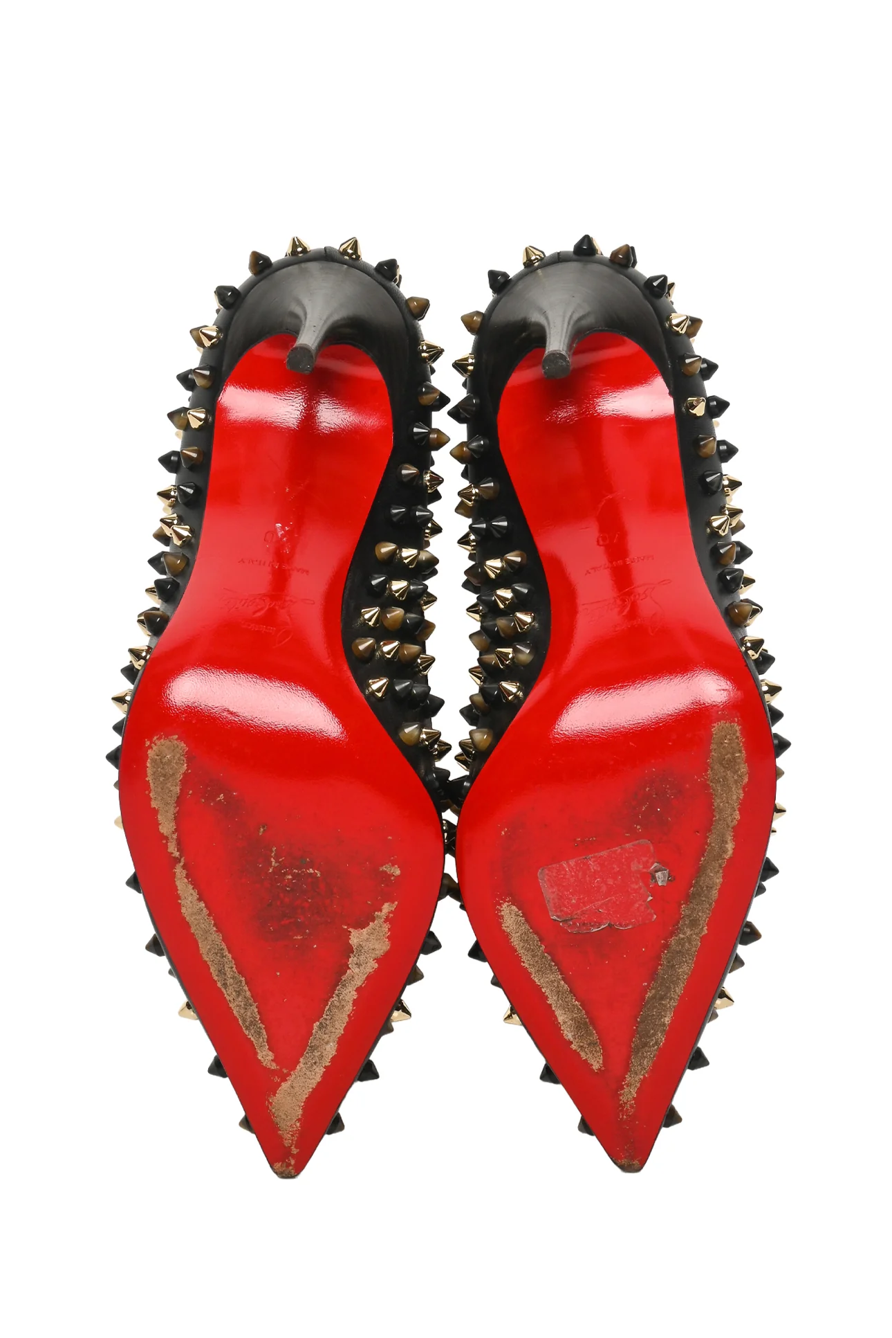 Christian Louboutin Size 40 Pigalle Spikes Nappa Leather Pumps - Image 6