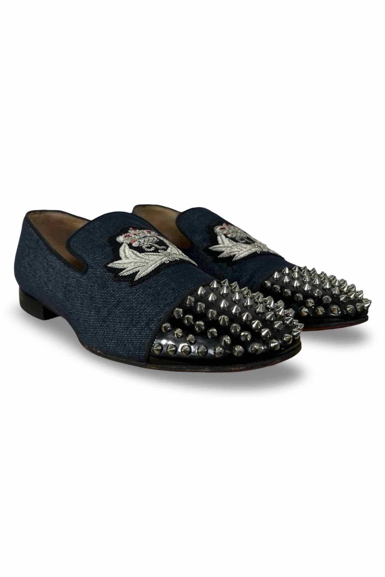 Christian Louboutin Size 45 Men's Denim Loafer - Image 2