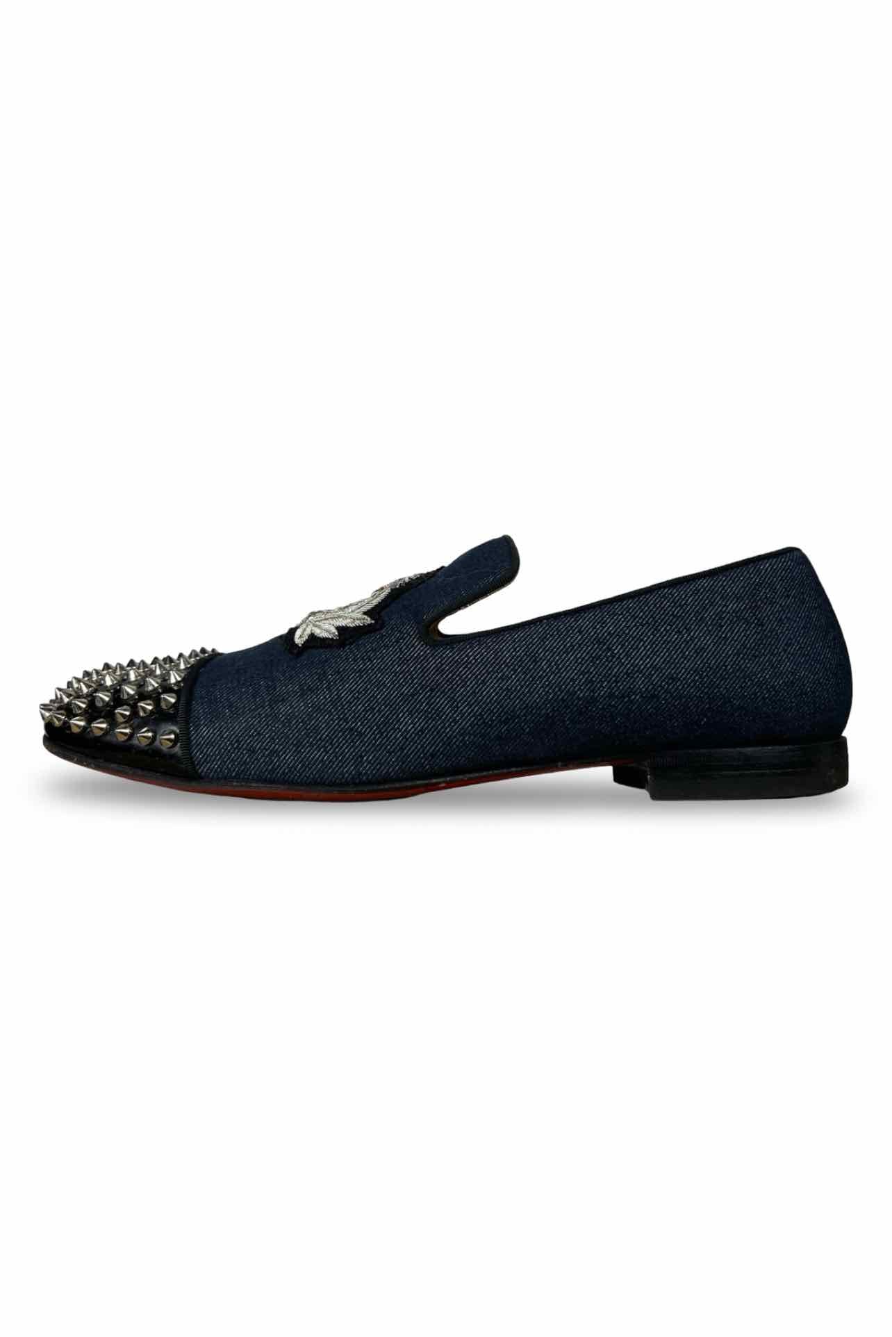 Christian Louboutin Size 45 Men's Denim Loafer - Image 3
