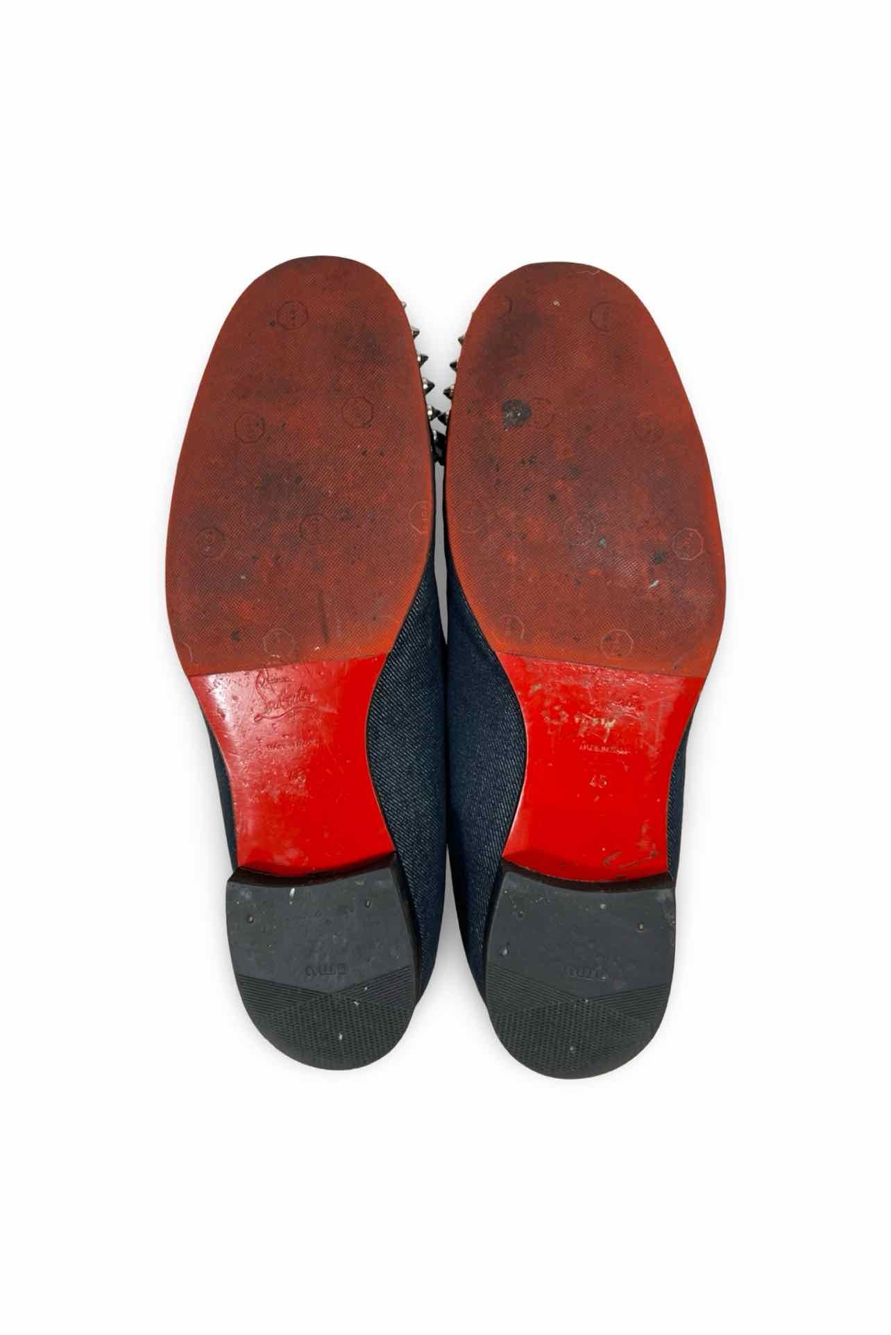 Christian Louboutin Size 45 Men's Denim Loafer - Image 5