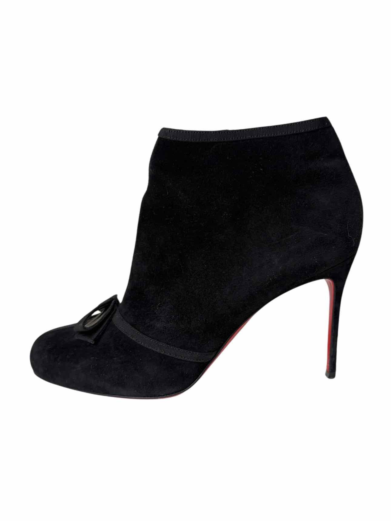 Christian Louboutin Suede Stiletto Size 38 Ankle Boots - Image 3