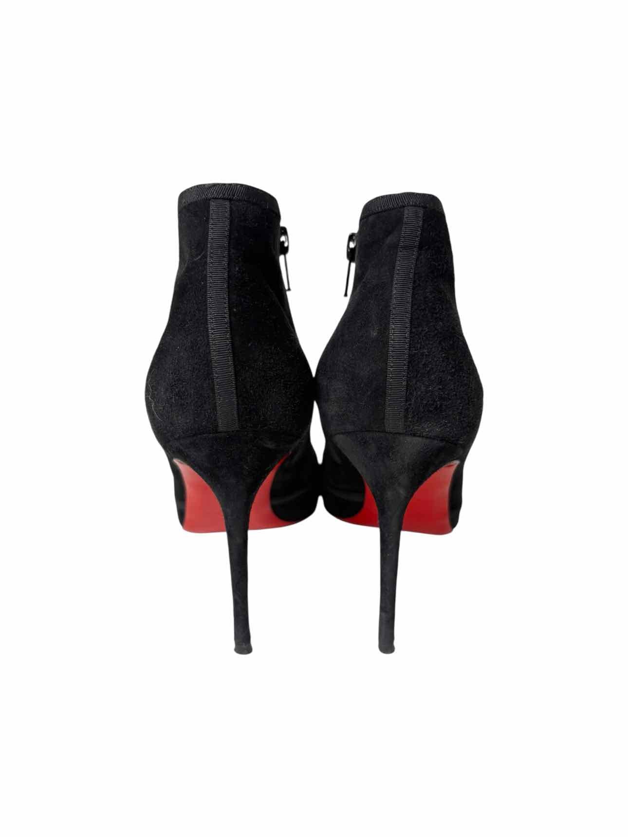 Christian Louboutin Suede Stiletto Size 38 Ankle Boots - Image 4