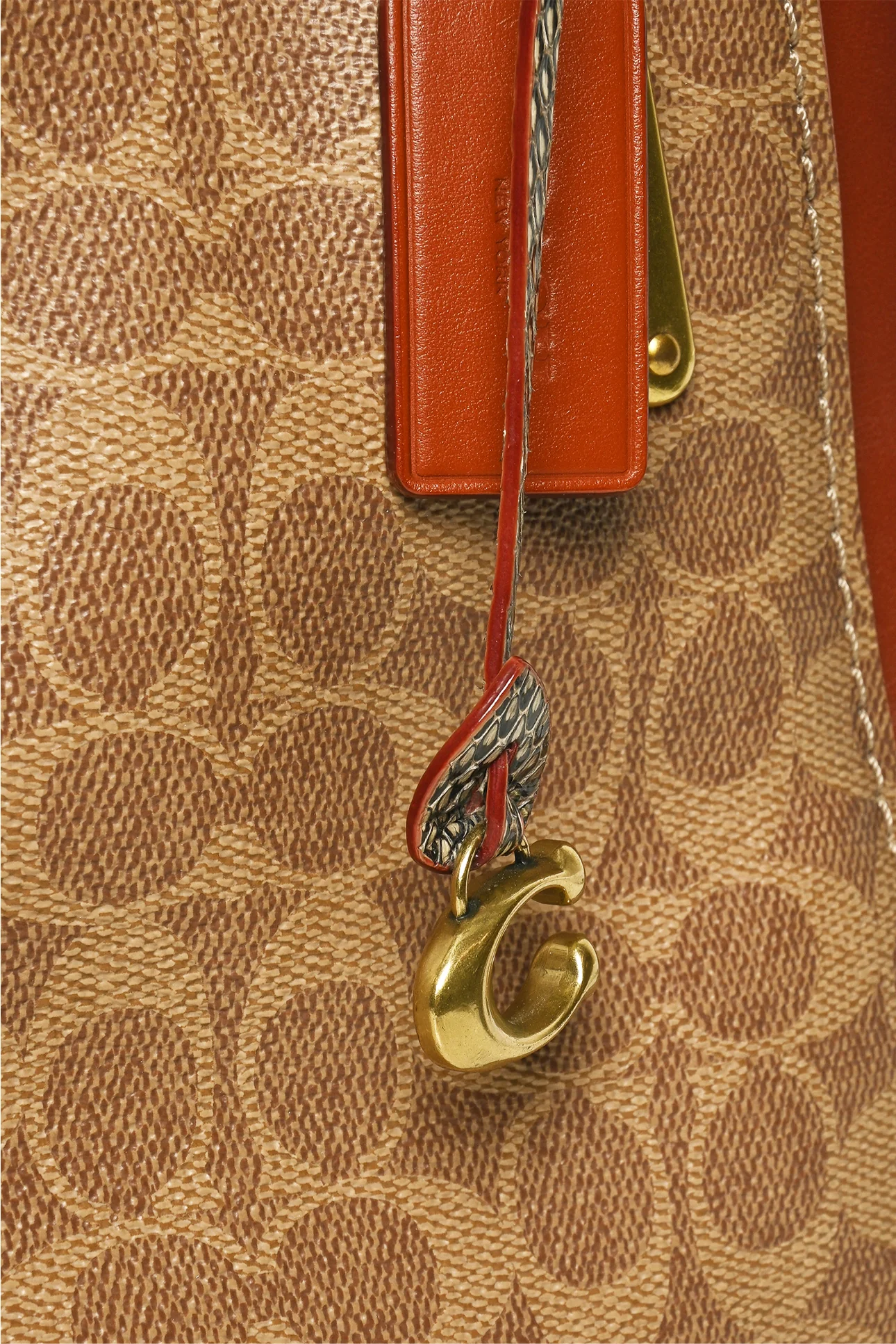 Coach Signature Canvas, Calfskin & Snakeskin Dreamer 36 Tote - Image 6