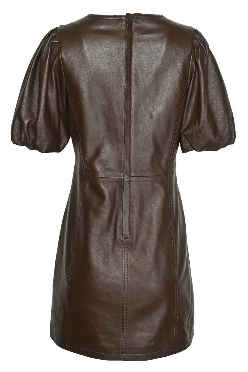 Coach Size 8 Lamb Leather Mini Dress - Image 2