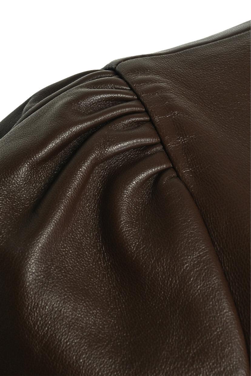 Coach Size 8 Lamb Leather Mini Dress - Image 3
