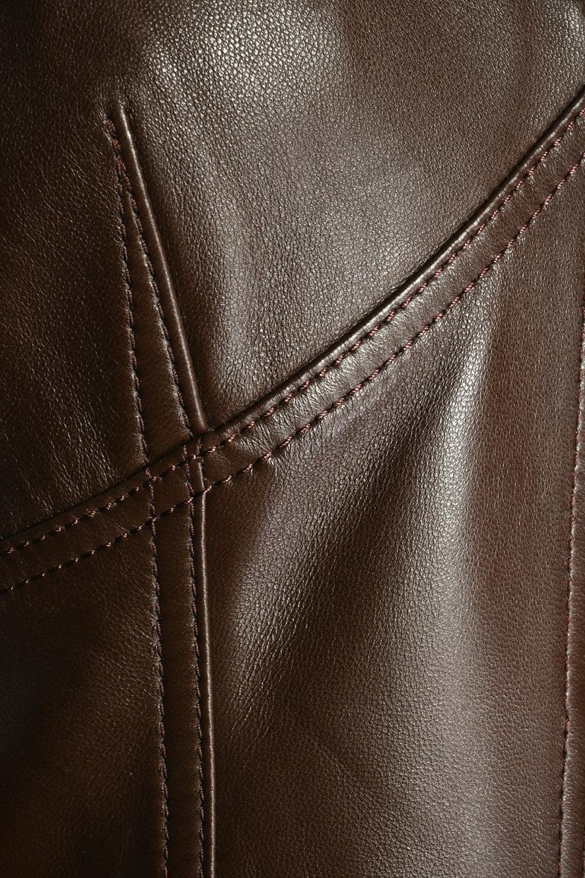 Coach Size 8 Lamb Leather Mini Dress - Image 4