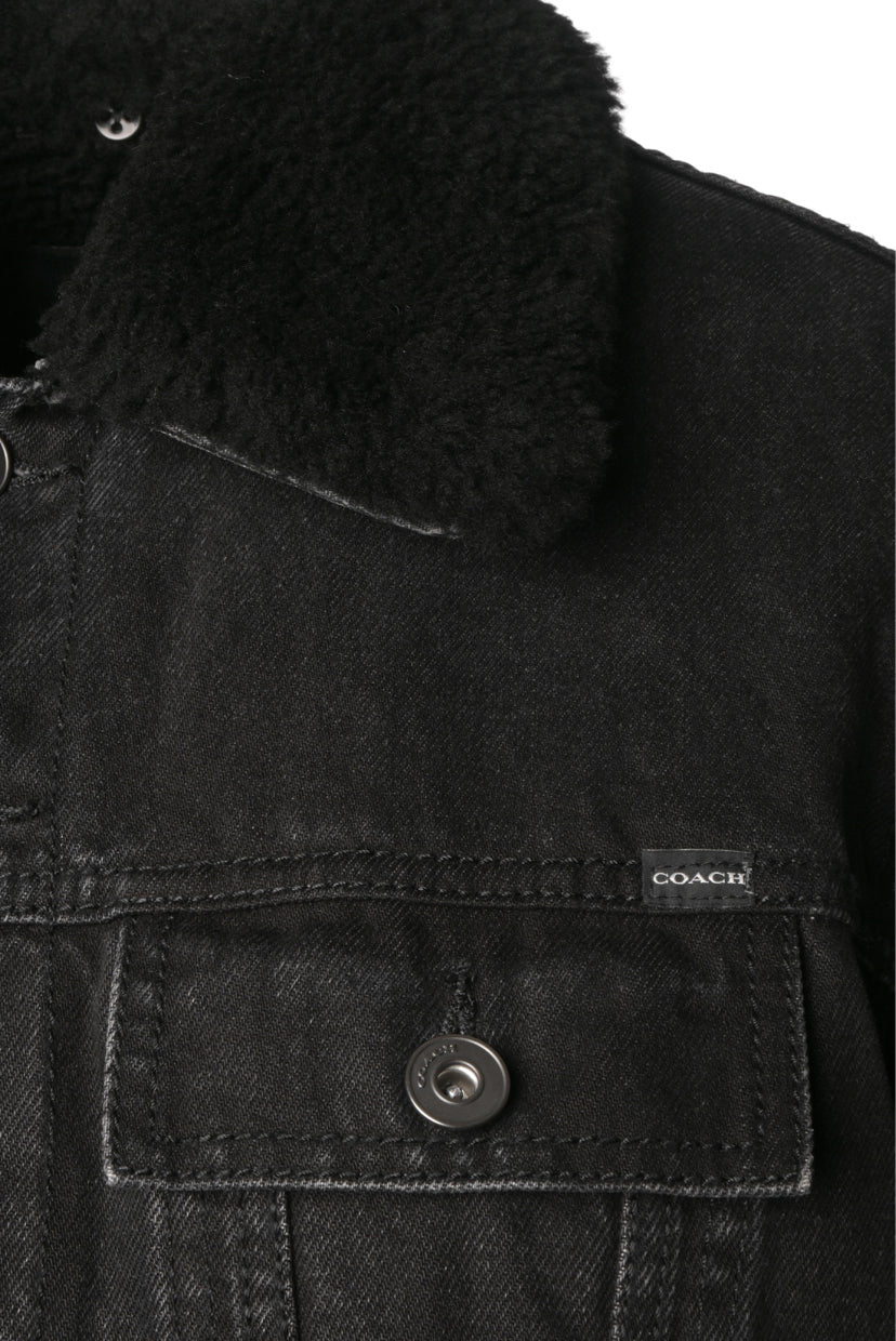 Coach Size XS Men's Sherpa Lined Denim Jacket - Image 3